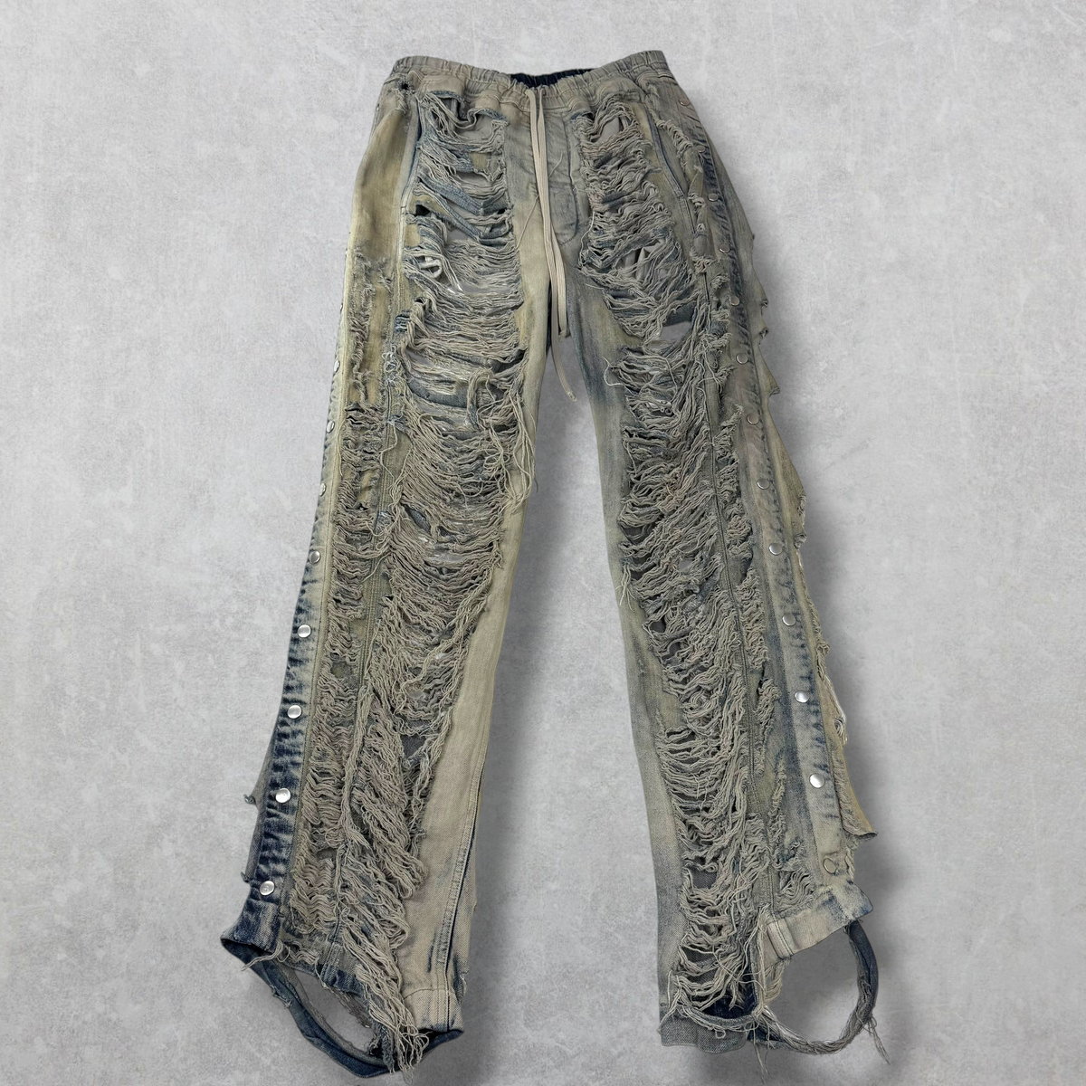 Rick Owens DRKSHDW Shredded Denim Pusher Pants L