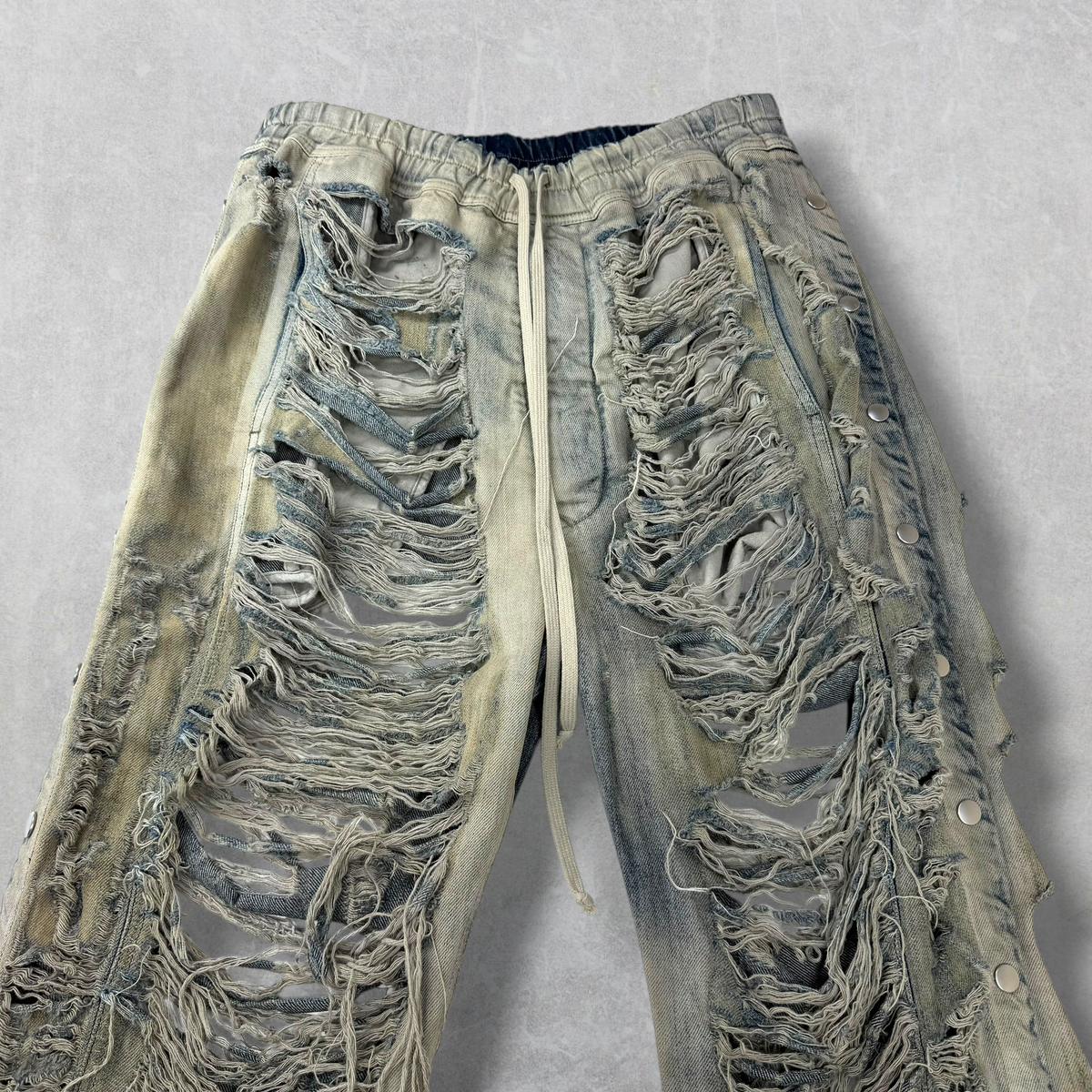 Rick Owens DRKSHDW Shredded Denim Pusher Pants L