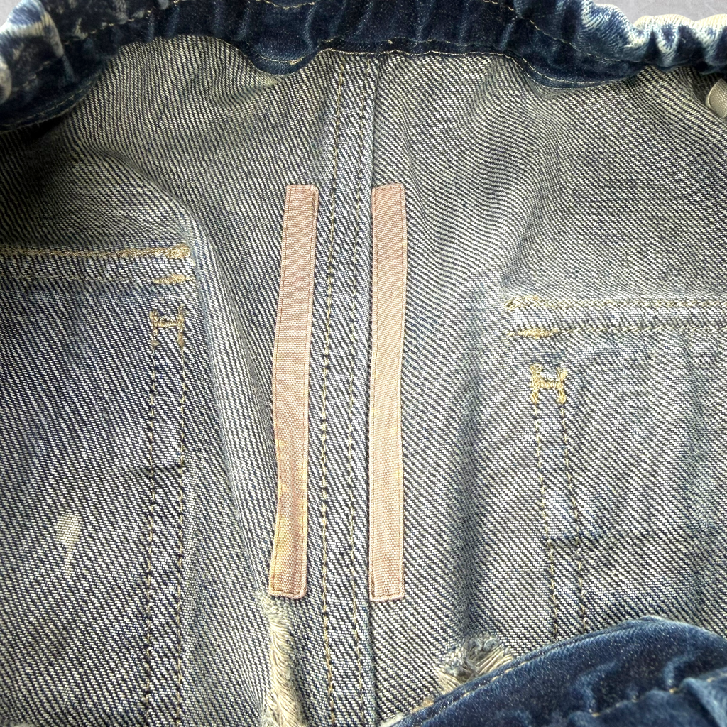 Rick Owens DRKSHDW Shredded Denim Pusher Pants L