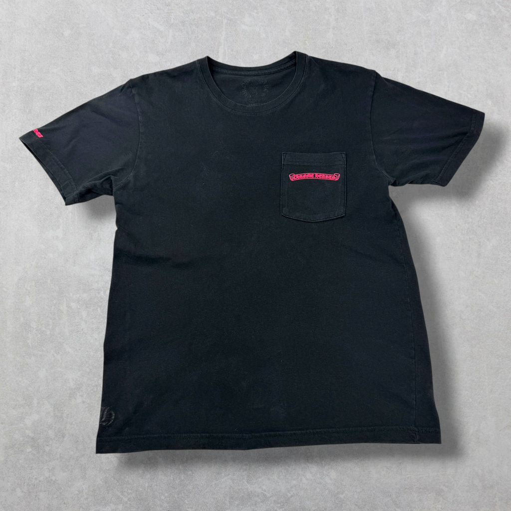 Chrome Hearts Neon Pink Stripe Tee M