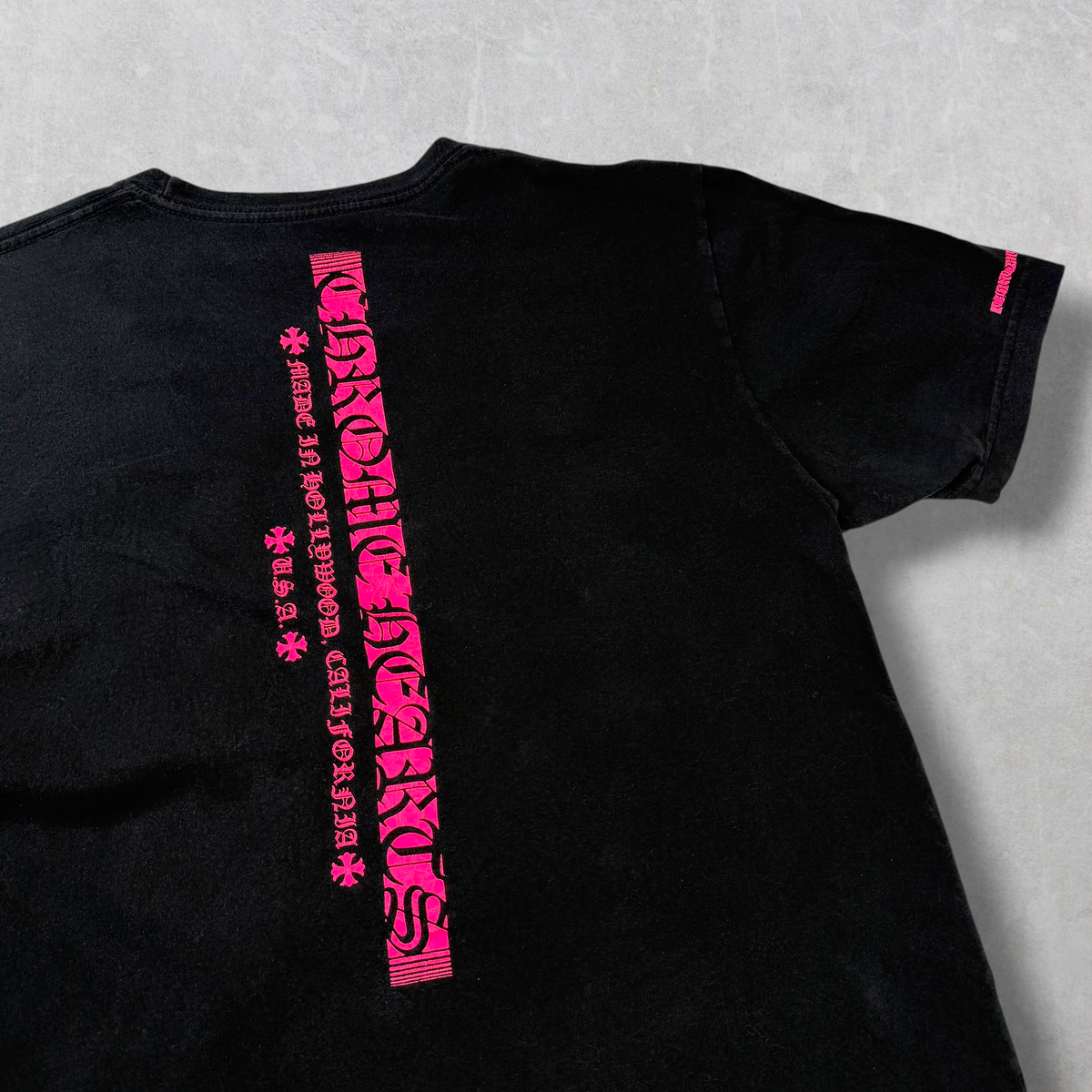 Chrome Hearts Neon Pink Stripe Tee M