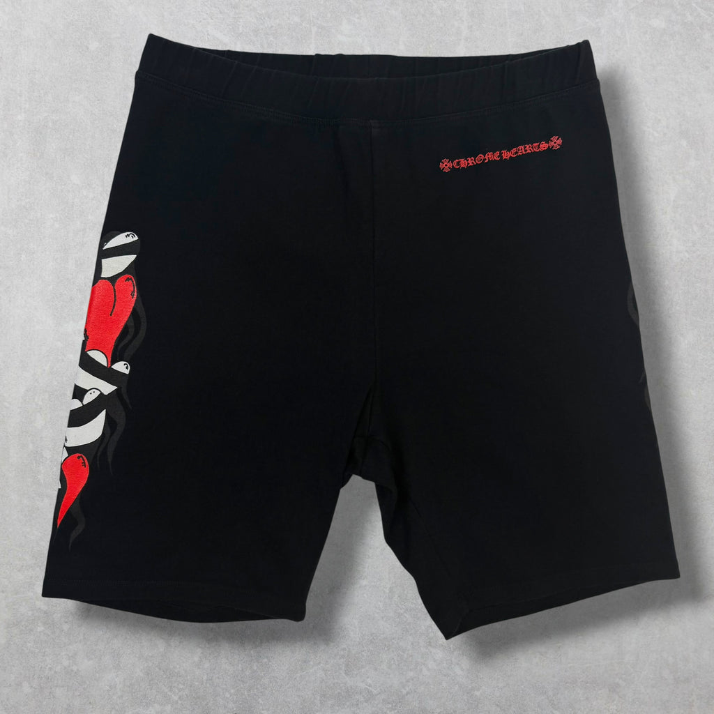 Chrome Hearts Matty Boy Sick Hearts Biker Shorts M