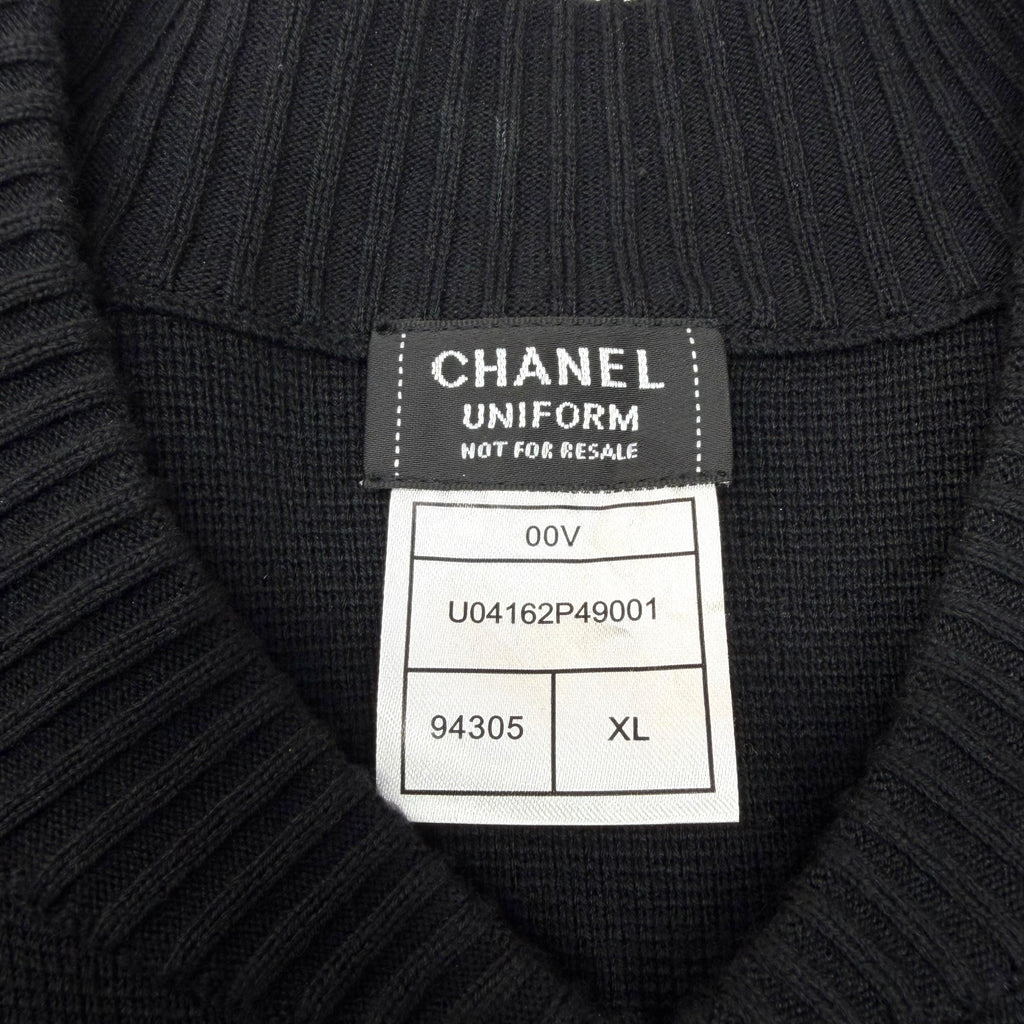 Chanel Uniform Logo Wool Knit Bomber XL (M)