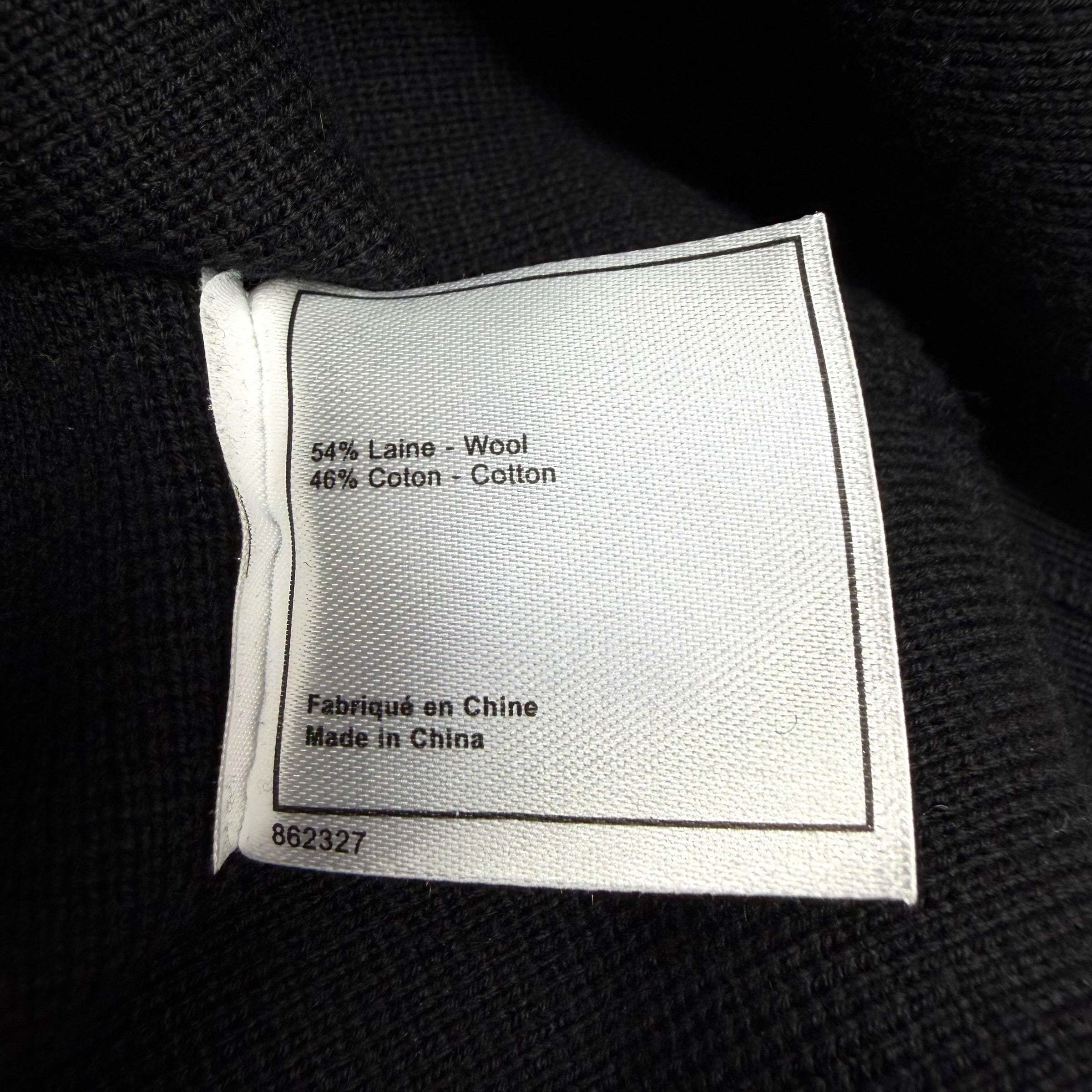 Chanel Uniform Logo Wool Knit Bomber XL (M)