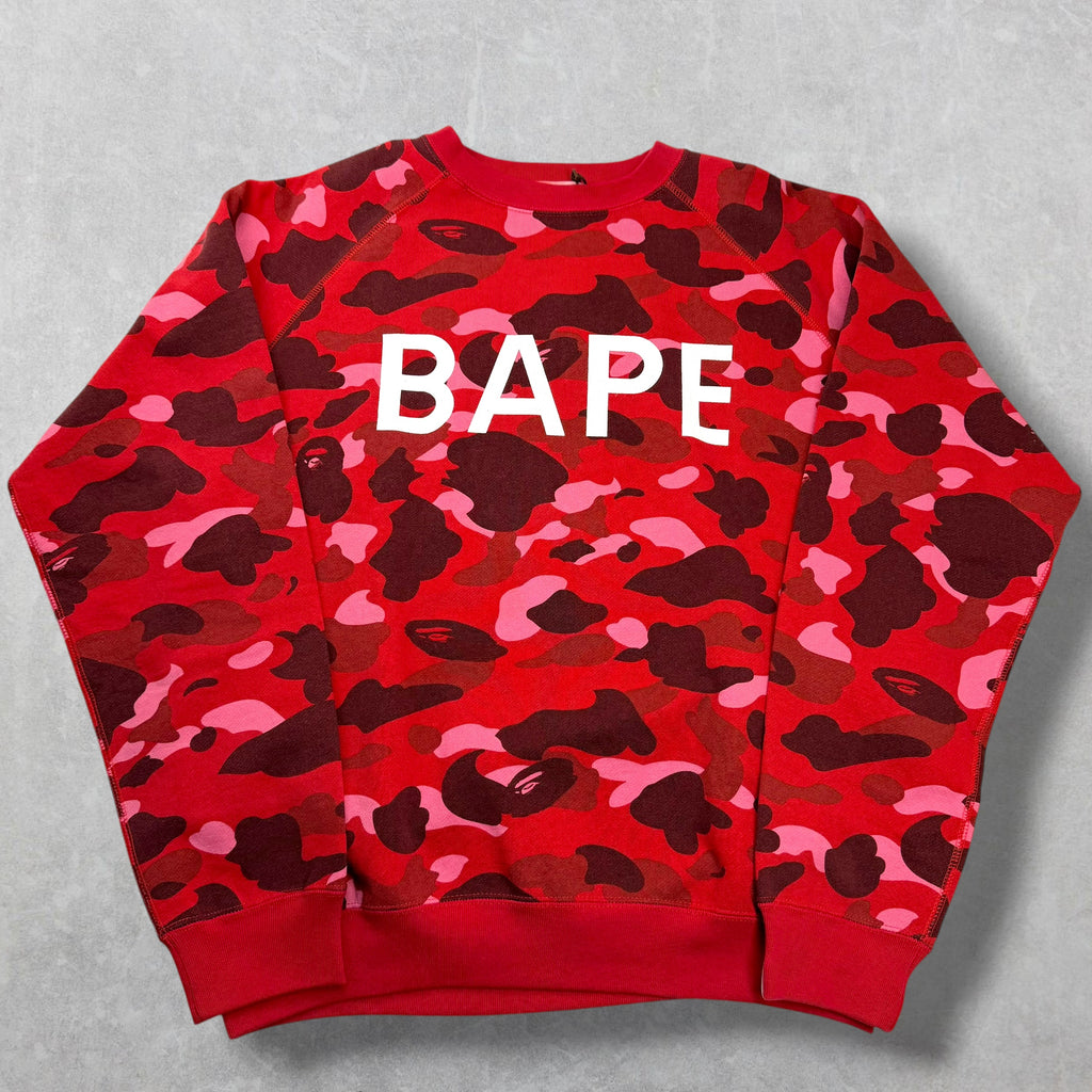 Bape N.E.R.D. Spell Out Camo Crewneck M