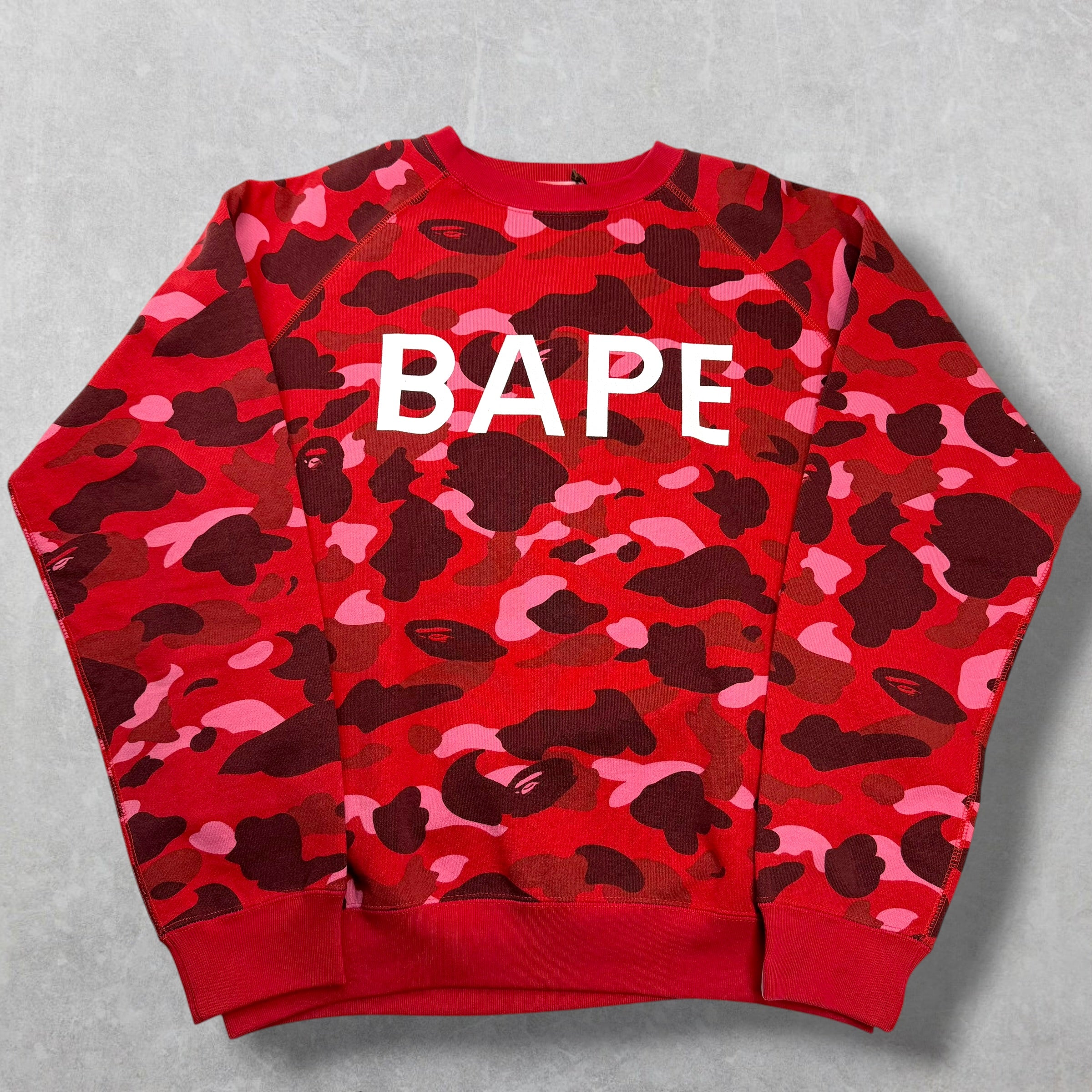 Bape N.E.R.D. Spell Out Camo Crewneck M