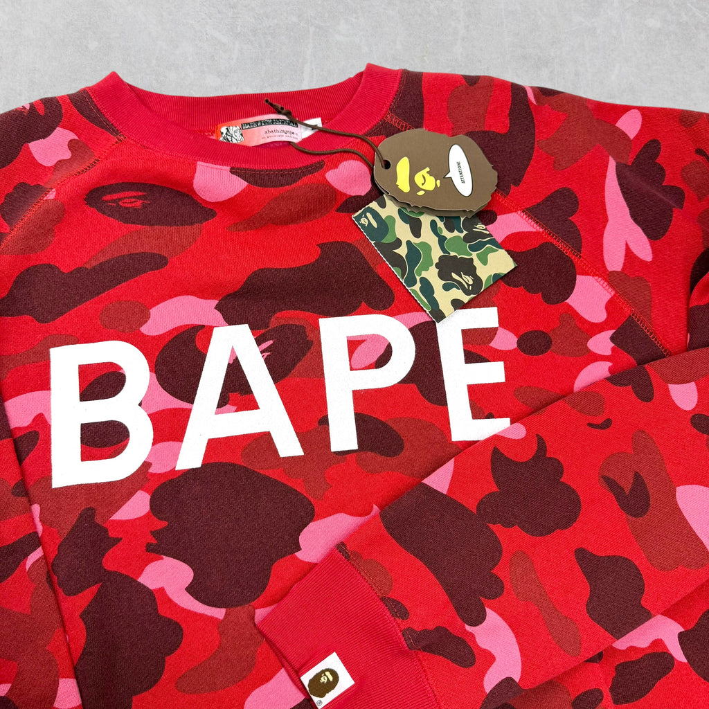 Bape N.E.R.D. Spell Out Camo Crewneck M