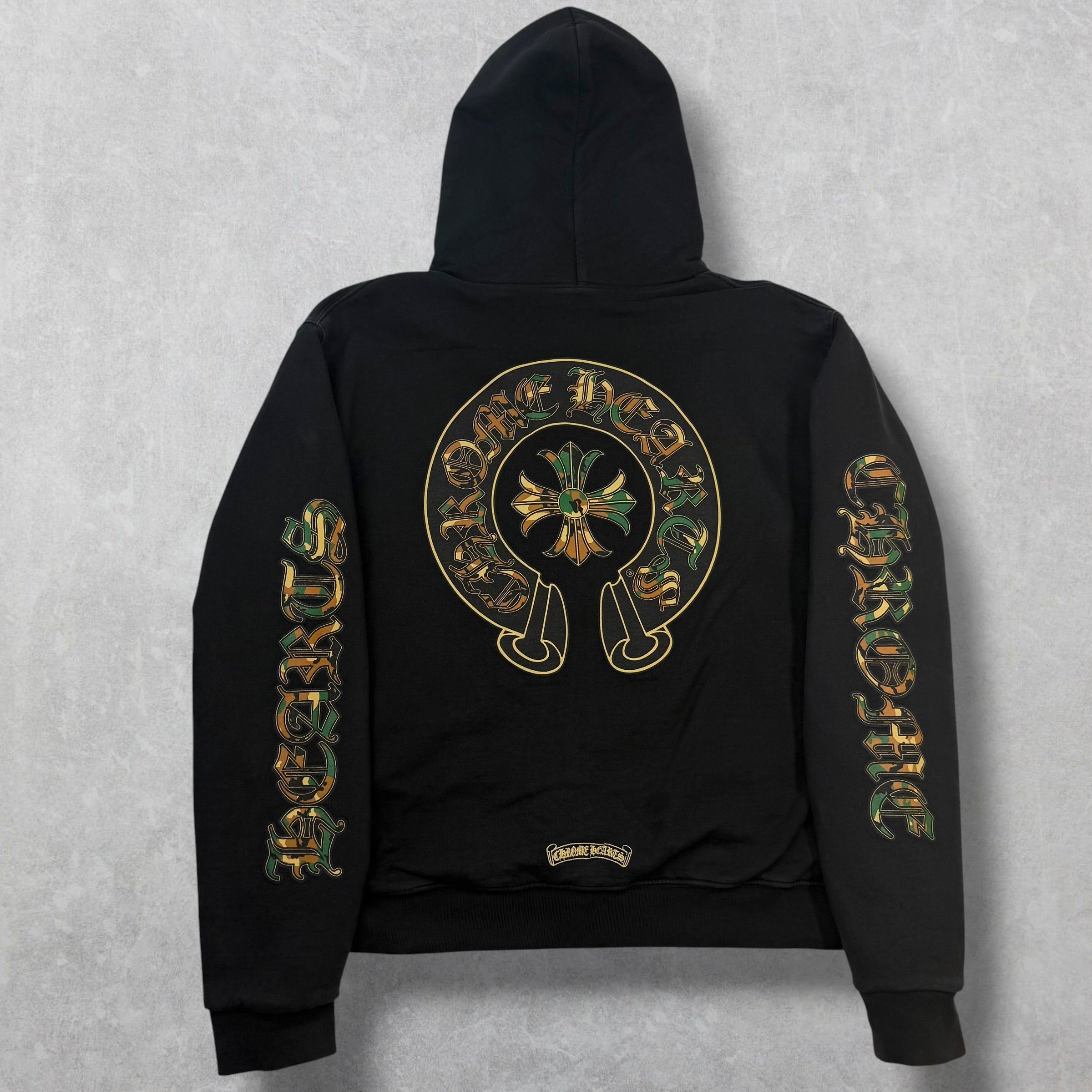 Chrome Hearts Camouflage Cemetery Cross Zip Up Hoodie S