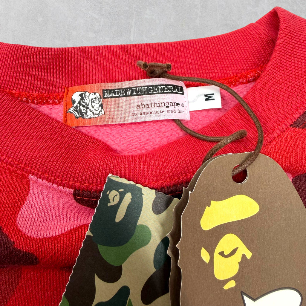 Bape N.E.R.D. Spell Out Camo Crewneck M