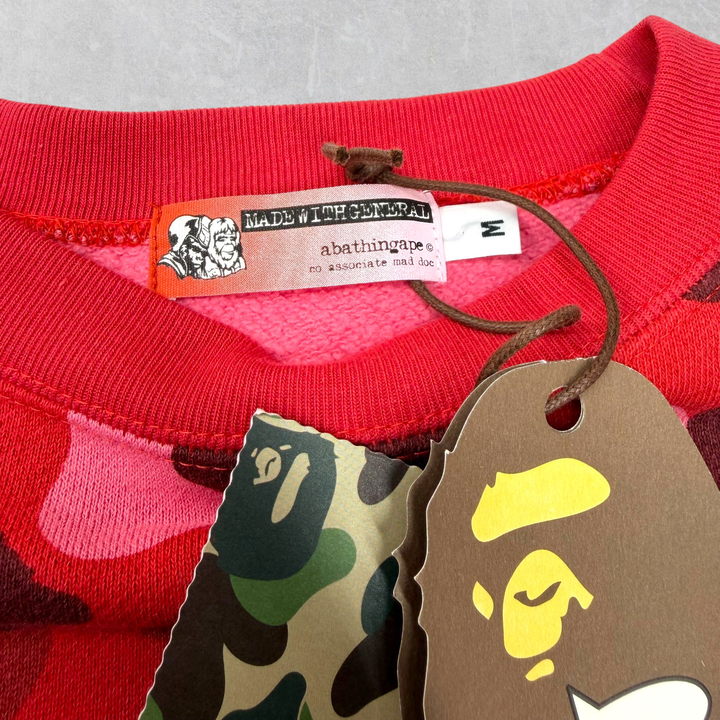 Bape N.E.R.D. Spell Out Camo Crewneck M