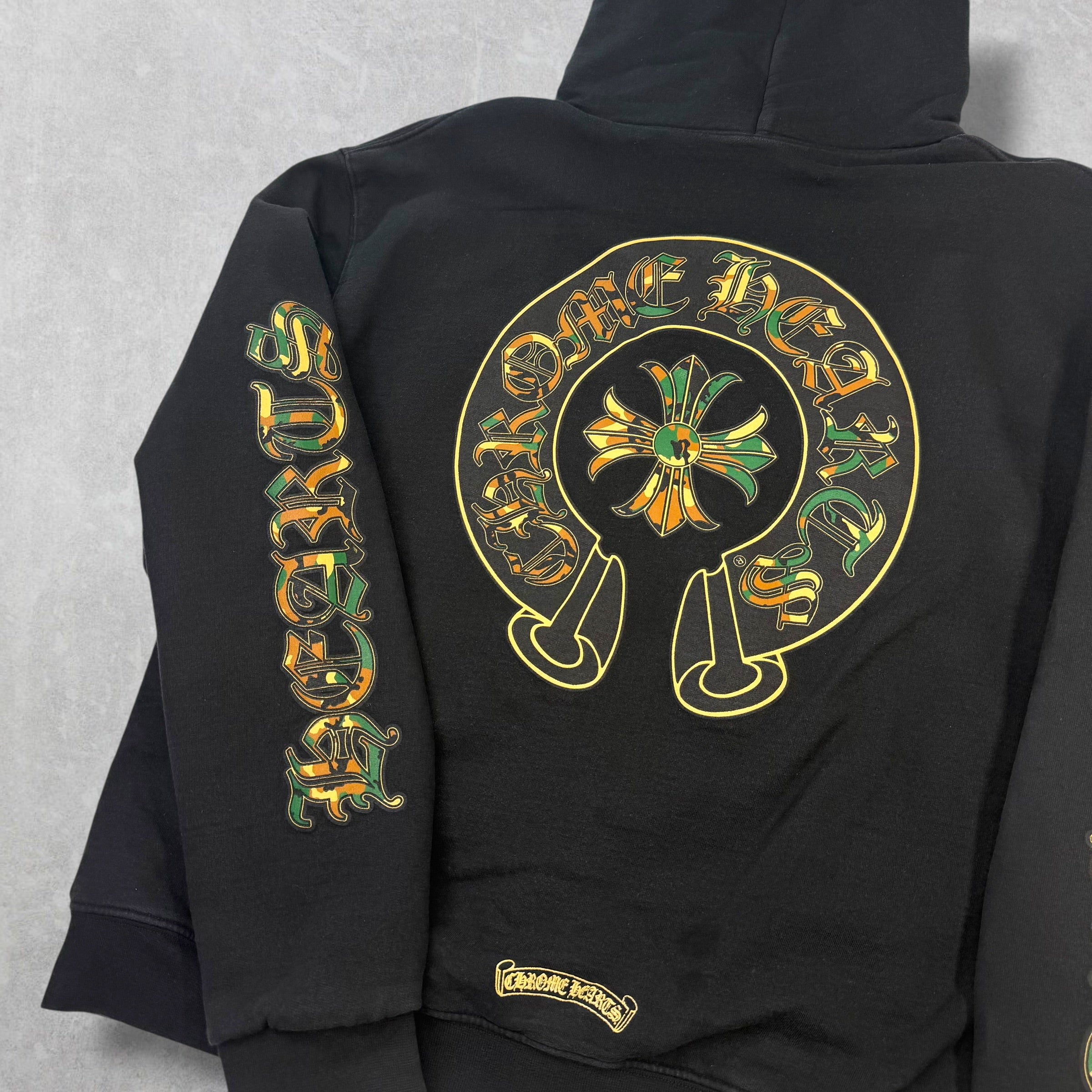 Chrome Hearts Camouflage Cemetery Cross Zip Up Hoodie S