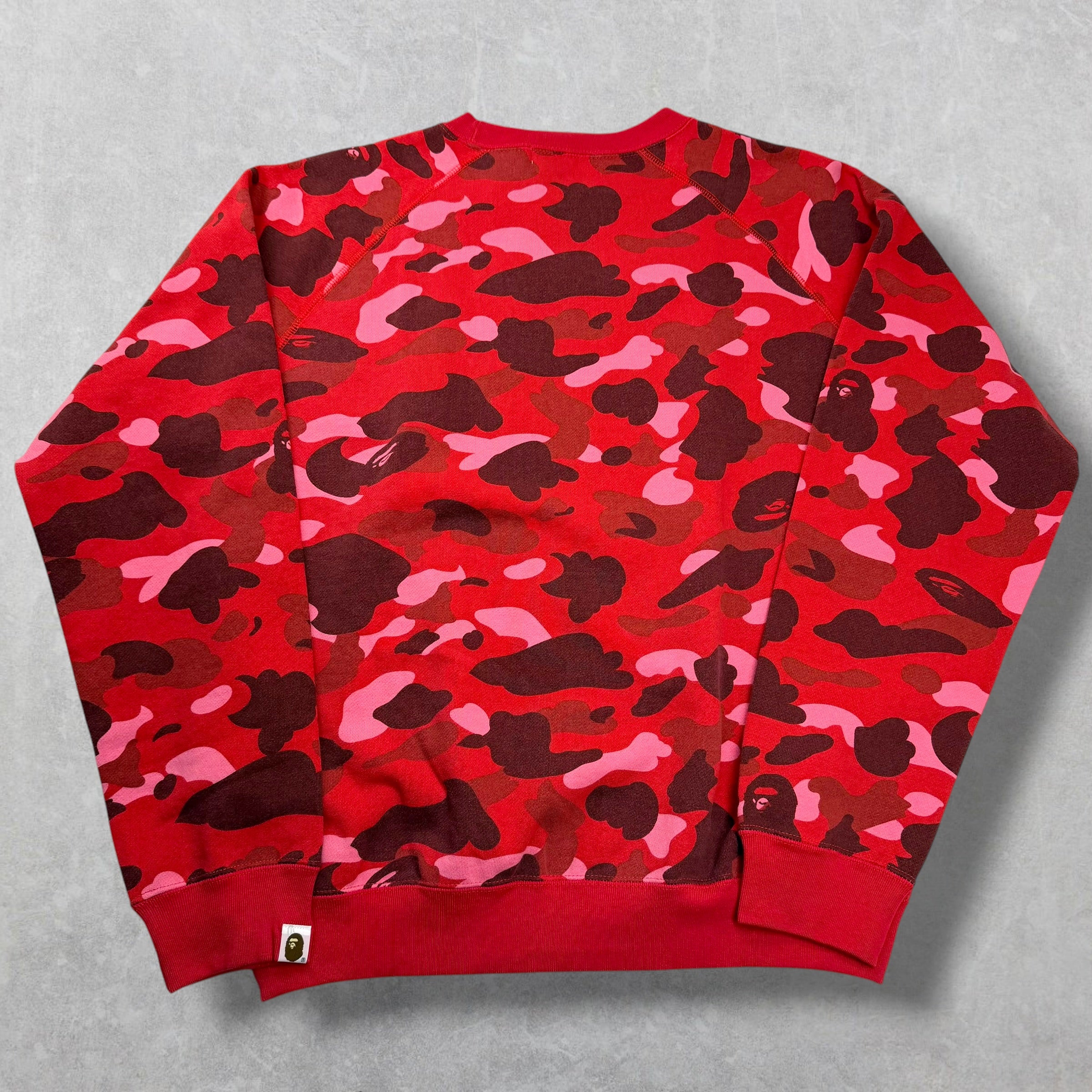 Bape N.E.R.D. Spell Out Camo Crewneck M