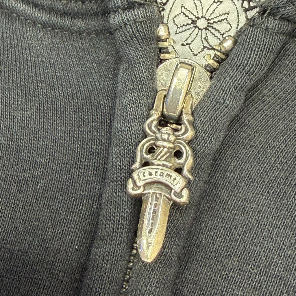 Vintage Chrome Hearts Thermal Horseshoe Zip Up Hoodie XL