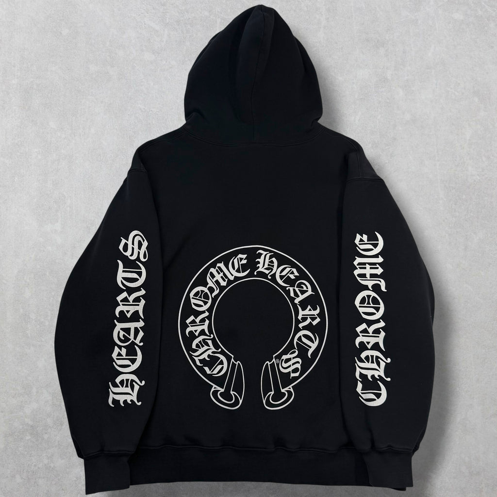 Vintage Chrome Hearts Thermal Horseshoe Zip Up Hoodie XL