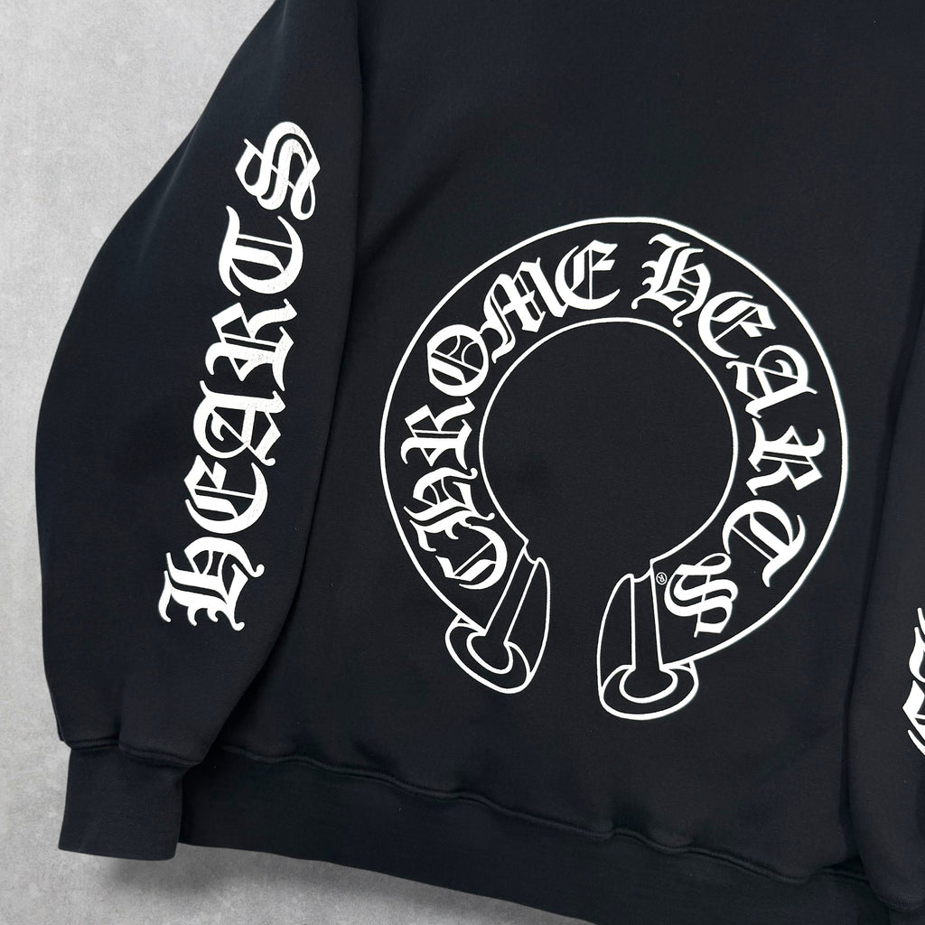 Vintage Chrome Hearts Thermal Horseshoe Zip Up Hoodie XL