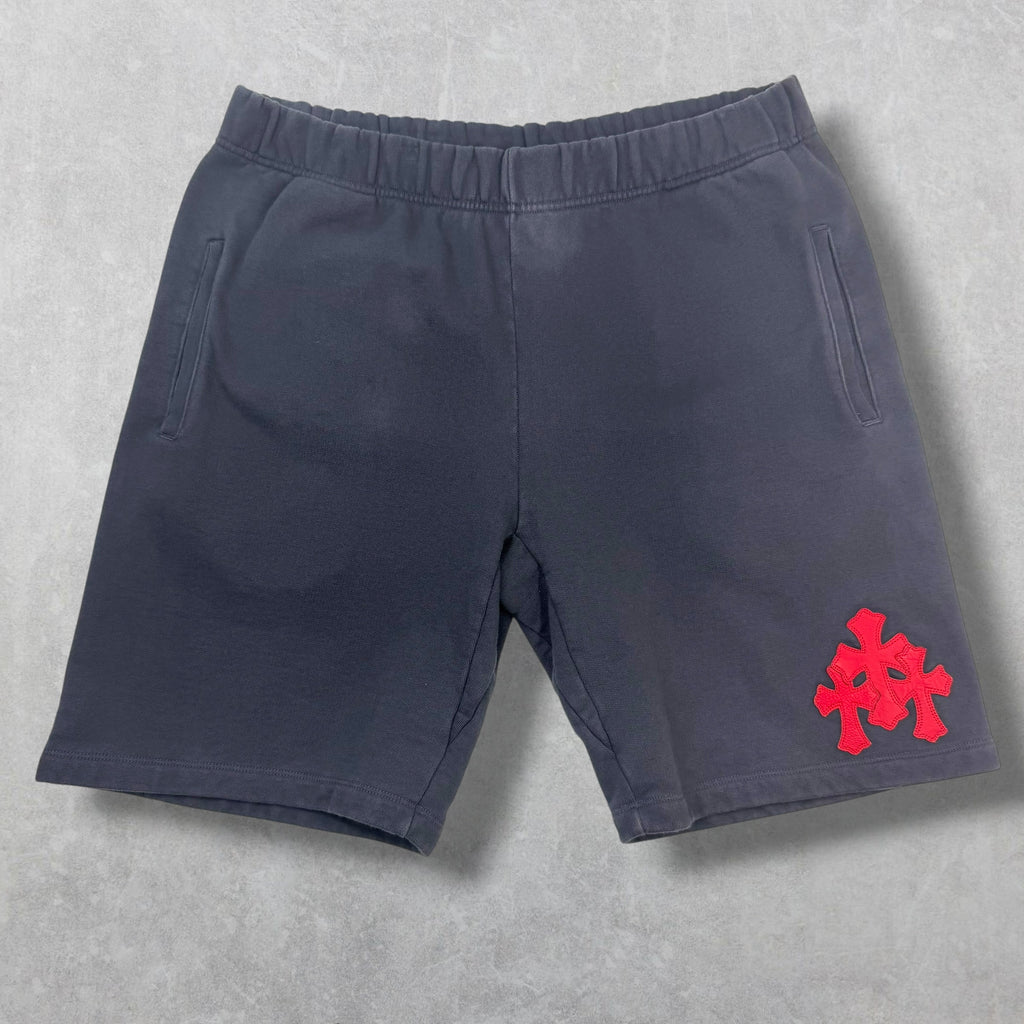 Chrome Hearts Red Triple Cross Paper Jam Shorts XXL