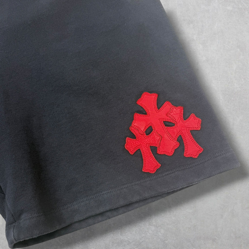 Chrome Hearts Red Triple Cross Paper Jam Shorts XXL