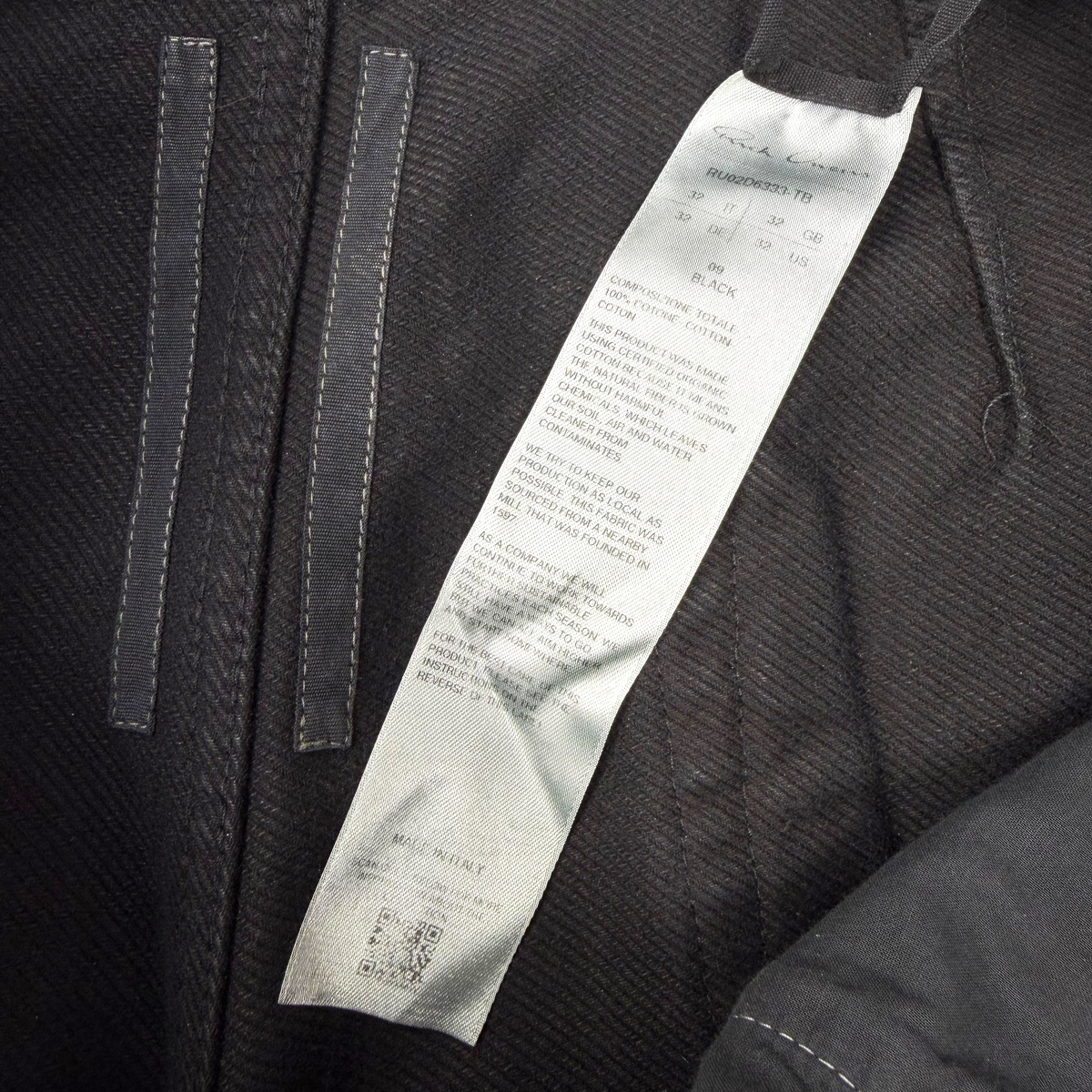 Rick Owens Geth Black Jeans 32