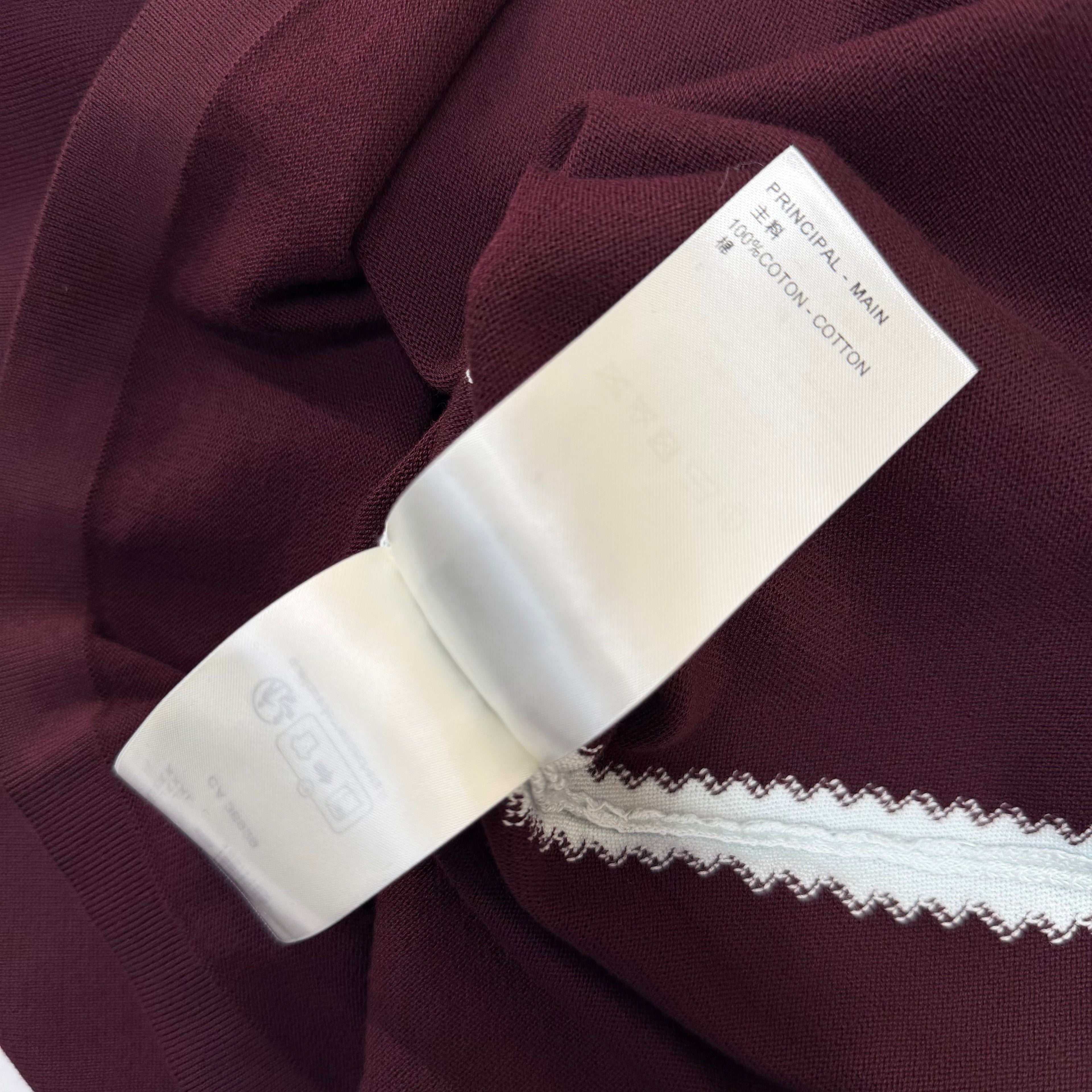 Louis Vuitton Burgundy Intarsia Short Sleeve XXL
