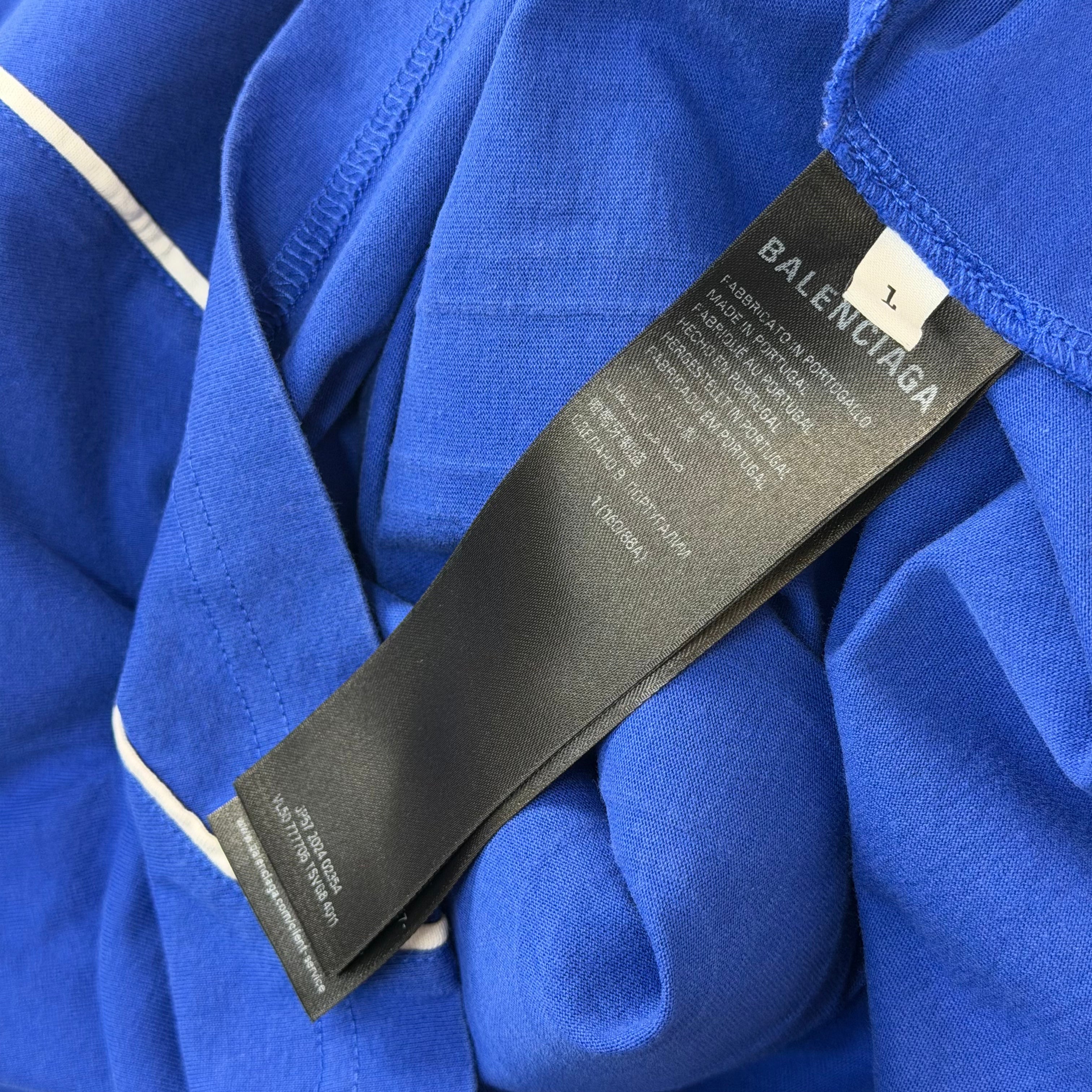 Balenciaga Oversized Soccer Jersey Blue 1 (L)