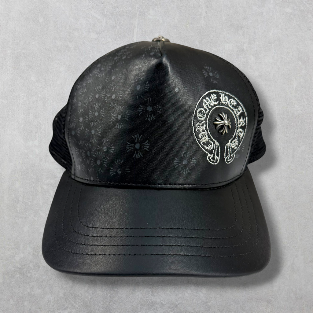 Chrome Hearts Plus Cross Horseshoe Leather Hat