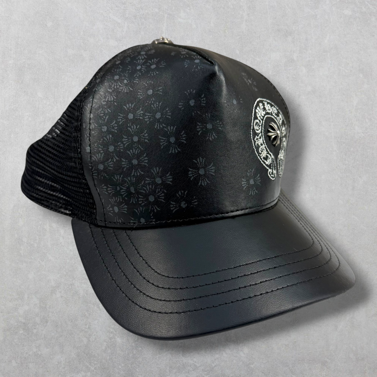 Chrome Hearts Plus Cross Horseshoe Leather Hat
