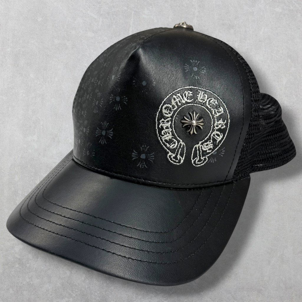 Chrome Hearts Plus Cross Horseshoe Leather Hat
