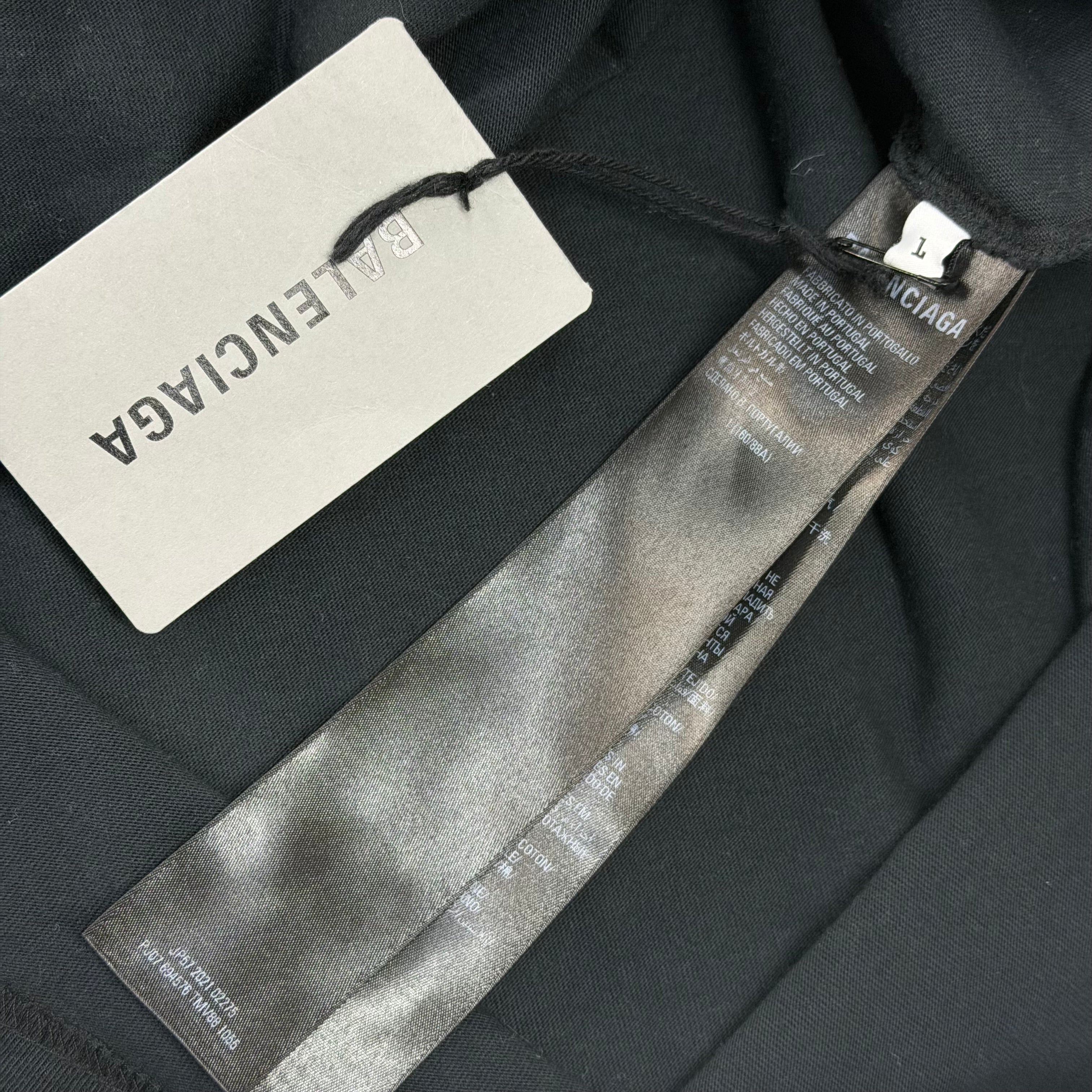 Balenciaga Metal Paint Black Tee 1 (L)
