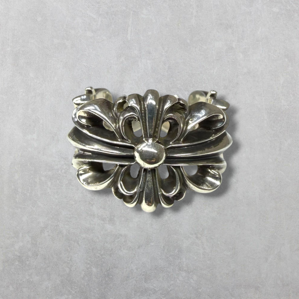 Chrome Hearts Double Floral Cross Ring 7