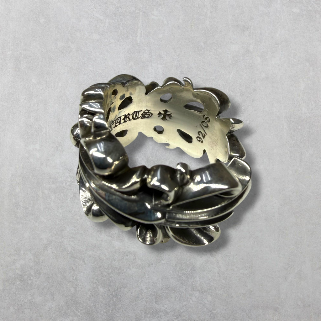 Chrome Hearts Double Floral Cross Ring 7