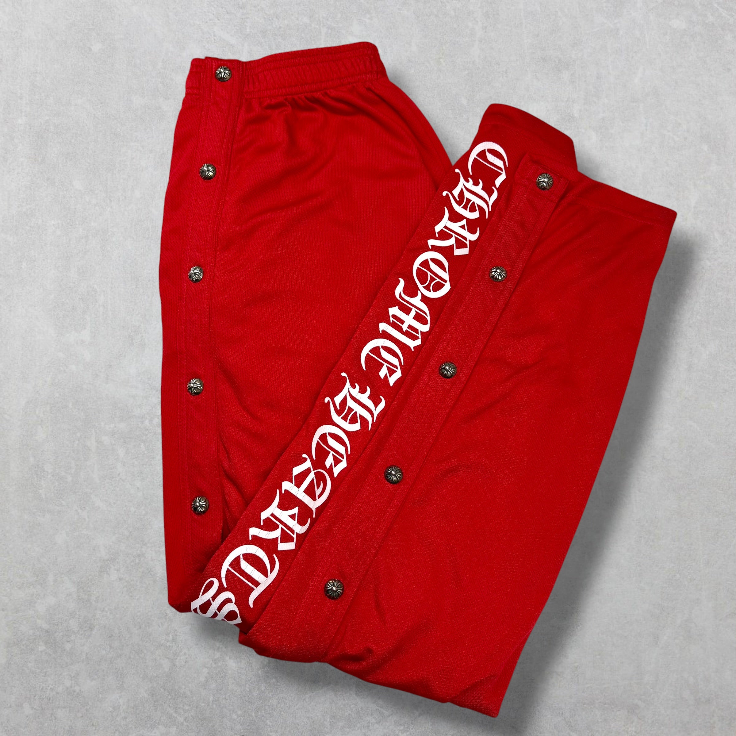 Chrome Hearts Red Snap Away Track Pants M