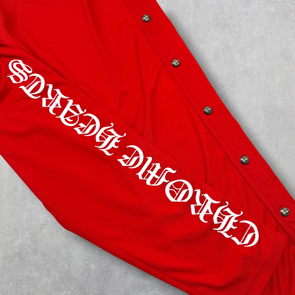 Chrome Hearts Red Snap Away Track Pants M