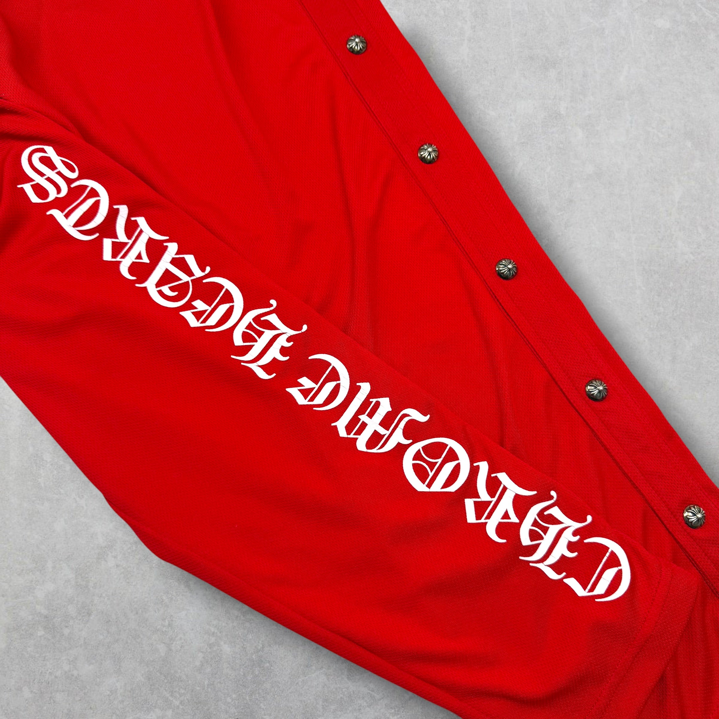 Chrome Hearts Red Snap Away Track Pants M