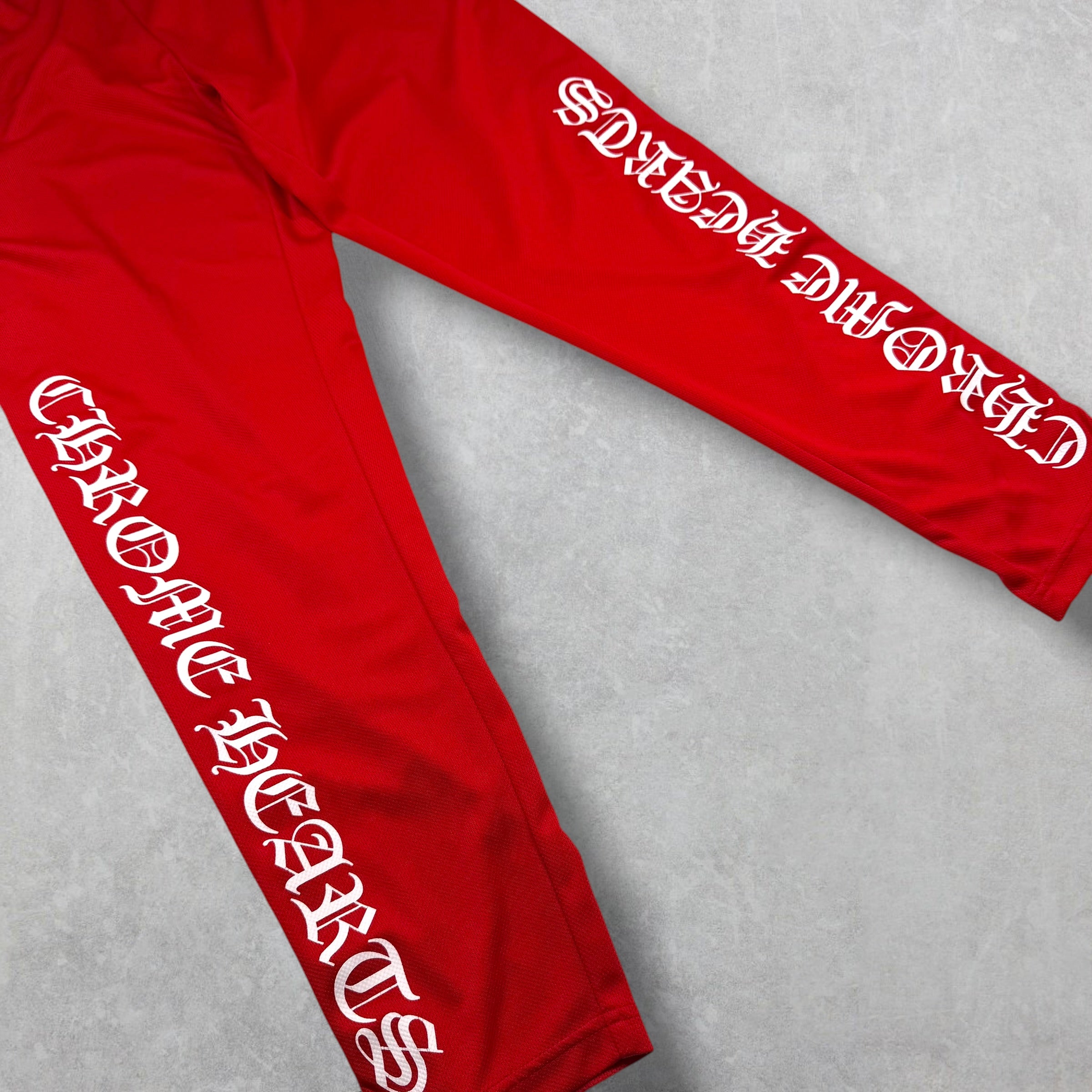 Chrome Hearts Red Snap Away Track Pants M