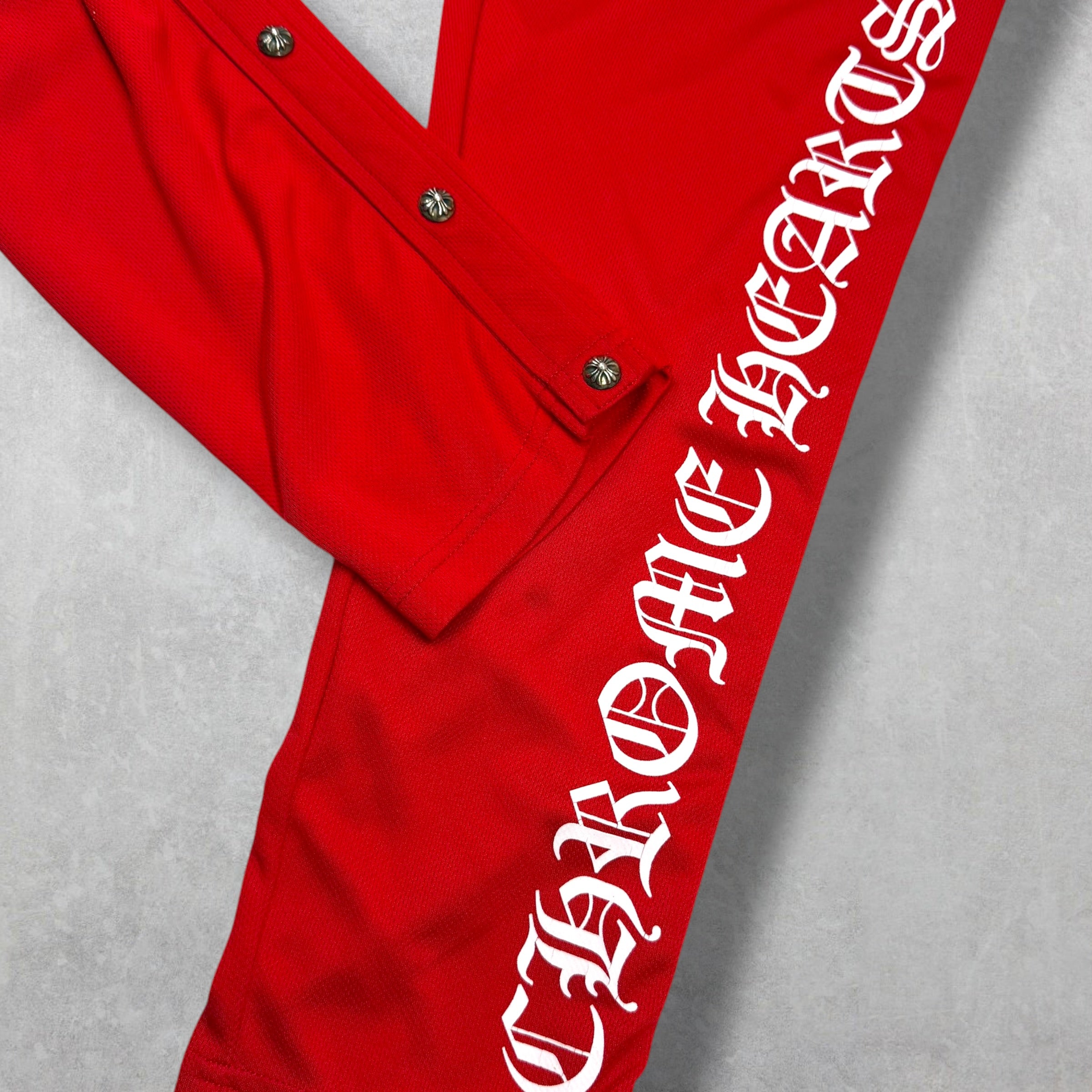 Chrome Hearts Red Snap Away Track Pants M