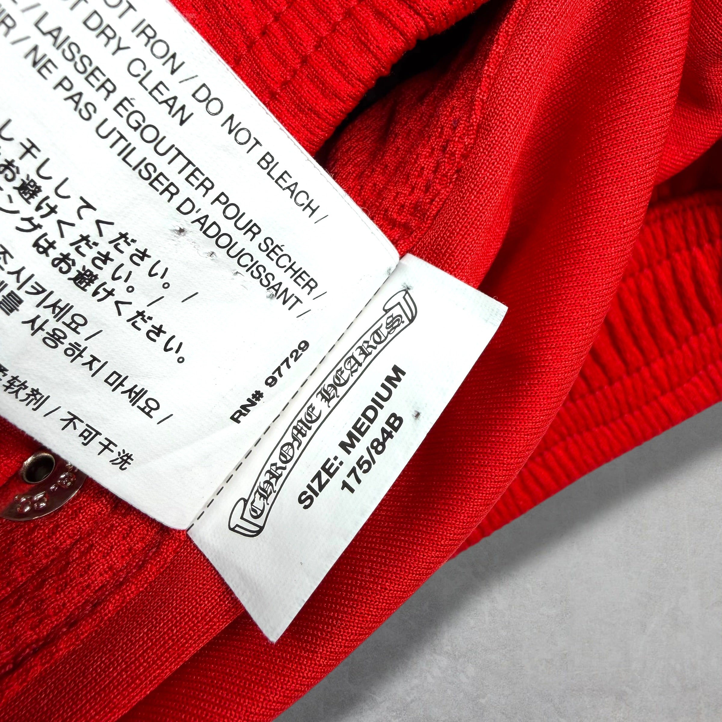 Chrome Hearts Red Snap Away Track Pants M