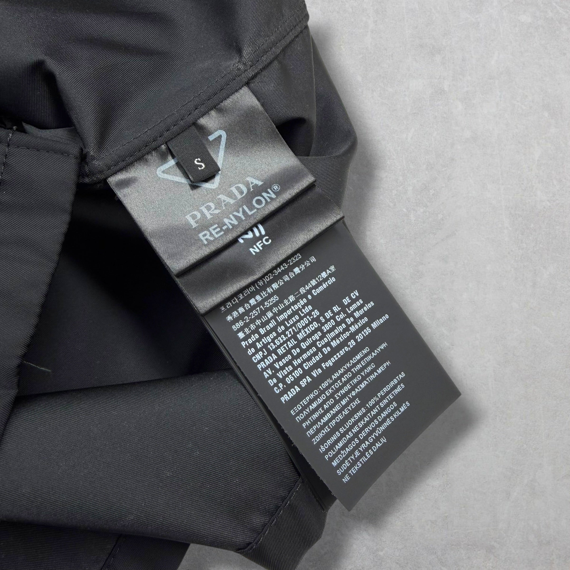 Prada Re-Nylon Short Sleeve Shirt Black S