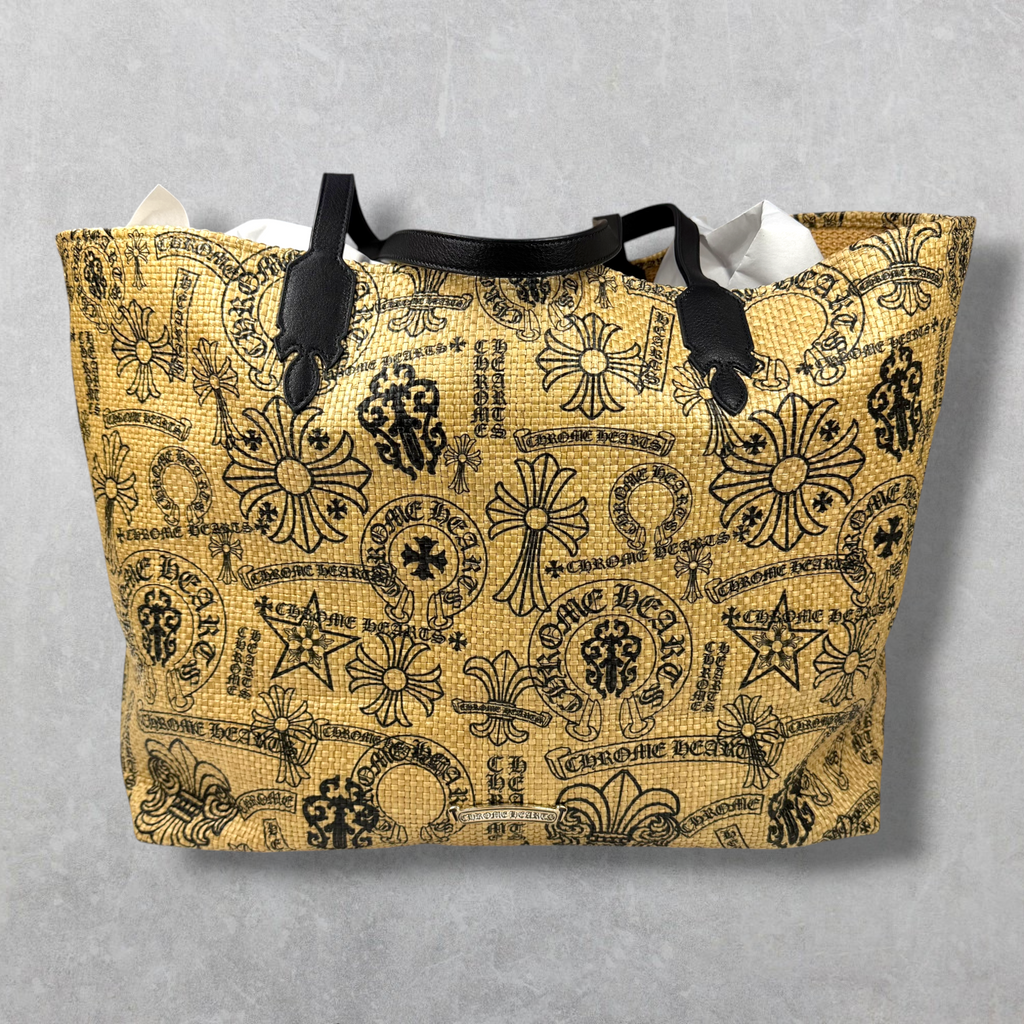 Chrome Hearts Large Straw Beach Bag