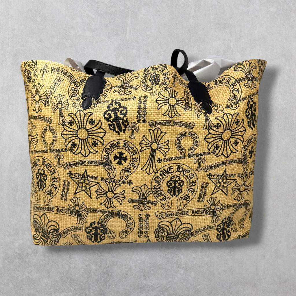Chrome Hearts Large Straw Beach Bag