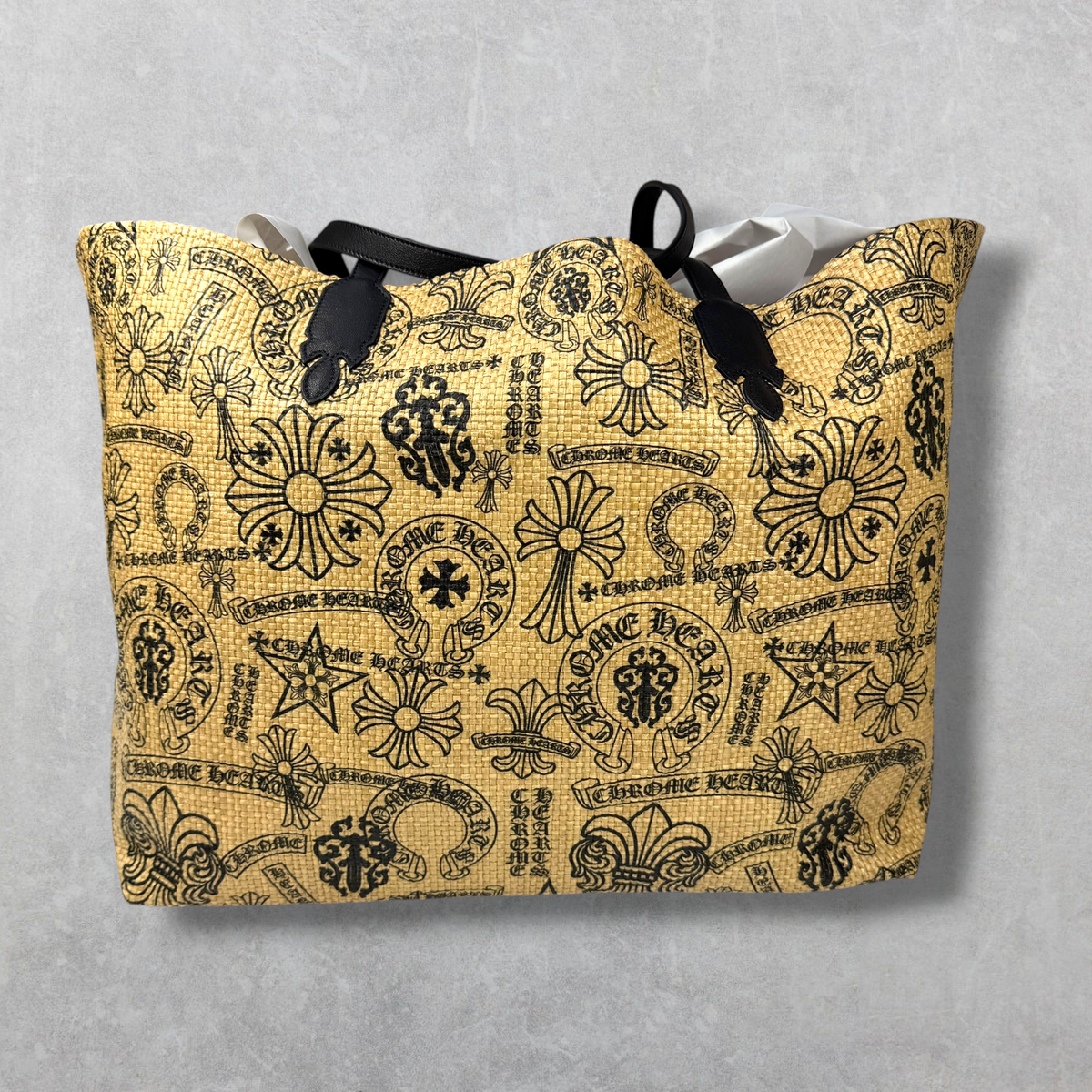 Chrome Hearts Large Straw Beach Bag