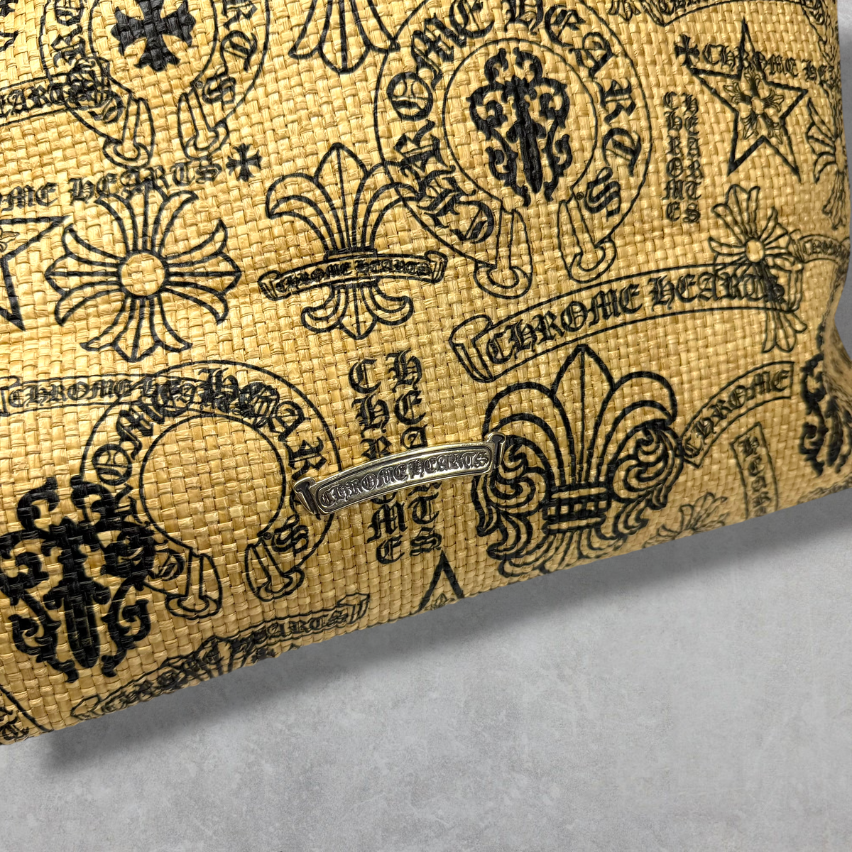 Chrome Hearts Large Straw Beach Bag