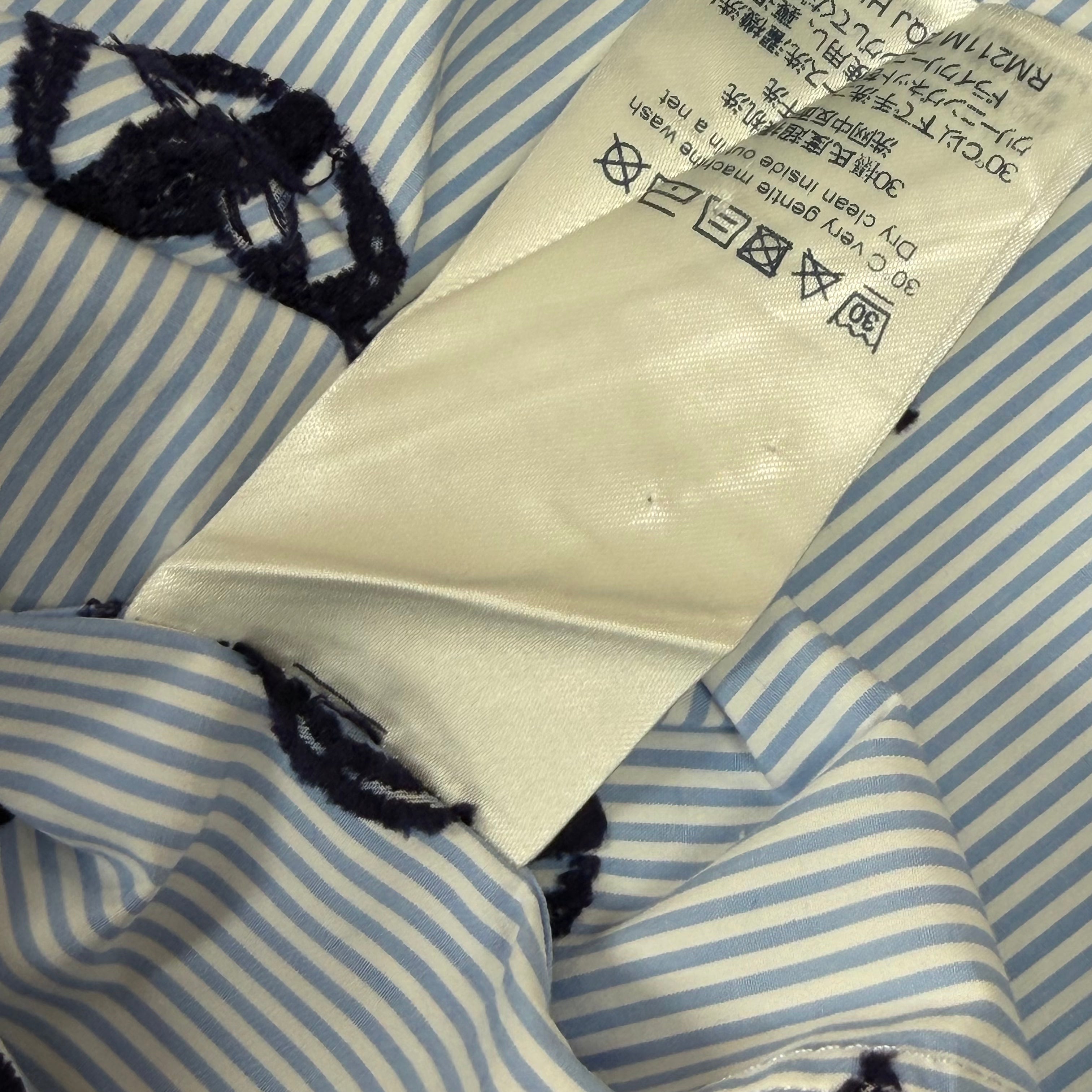 Louis Vuitton Monogram Placed Graphic Striped Shirt M