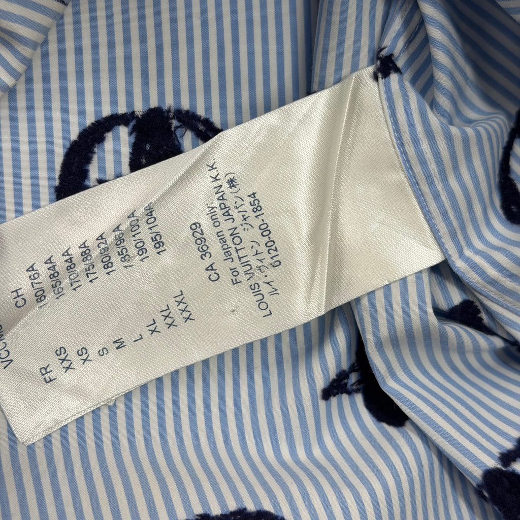Louis Vuitton Monogram Placed Graphic Striped Shirt M