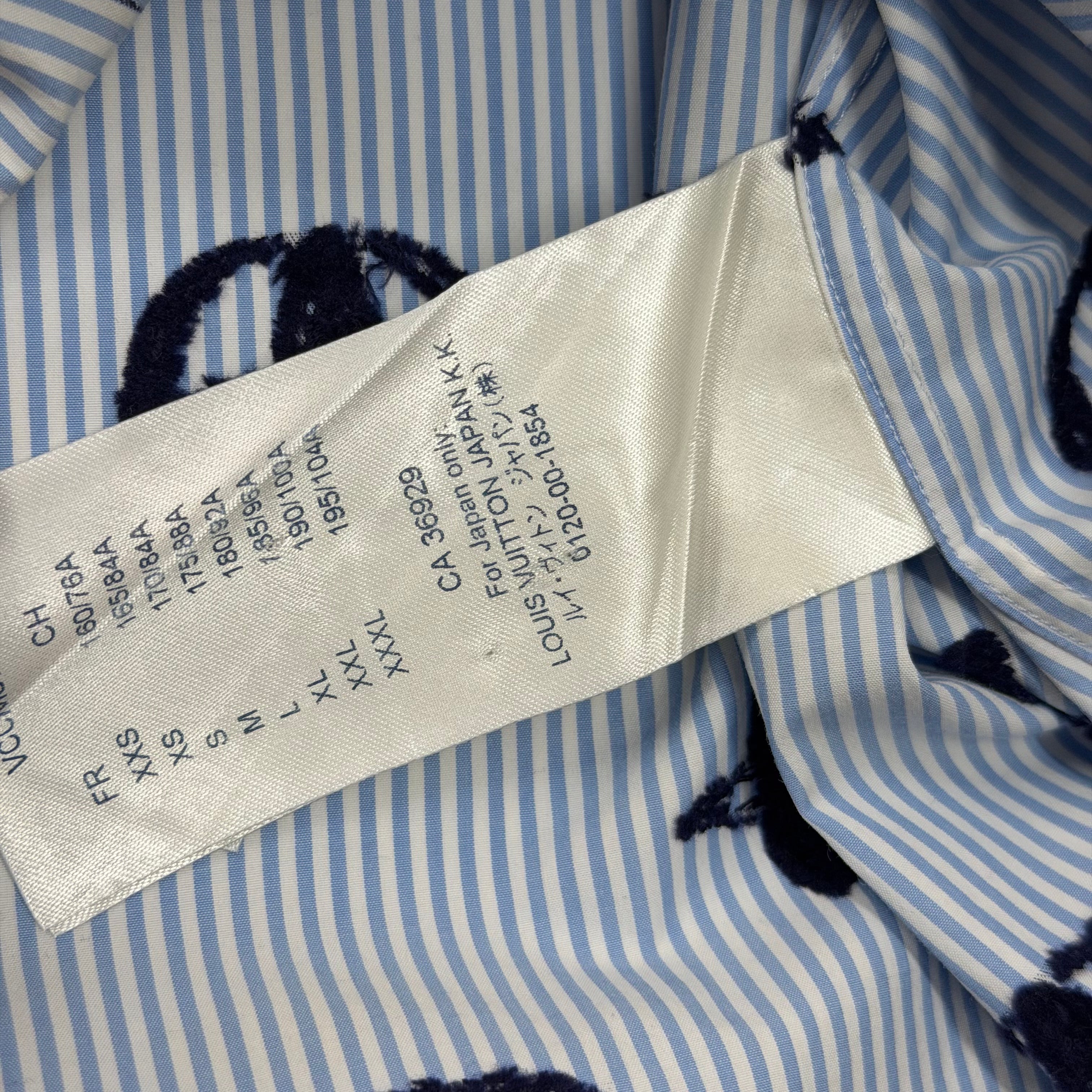 Louis Vuitton Monogram Placed Graphic Striped Shirt M