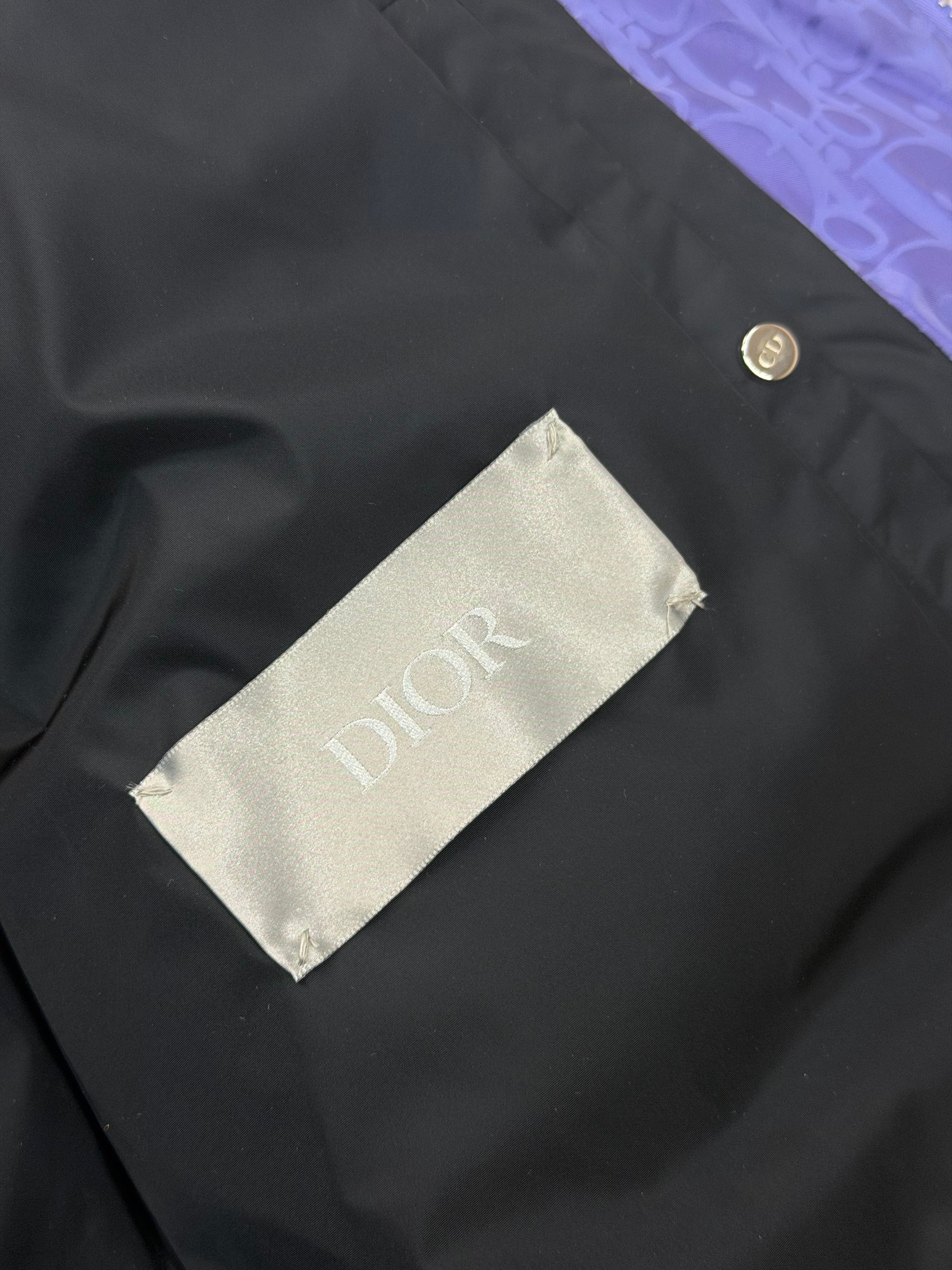 Dior Oblique Purple Down Jacket 52 (L)