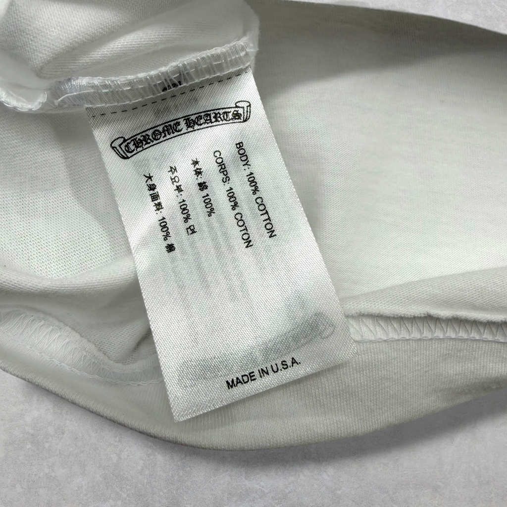 Chrome Hearts Script Logo USA Floral Long Sleeve White L