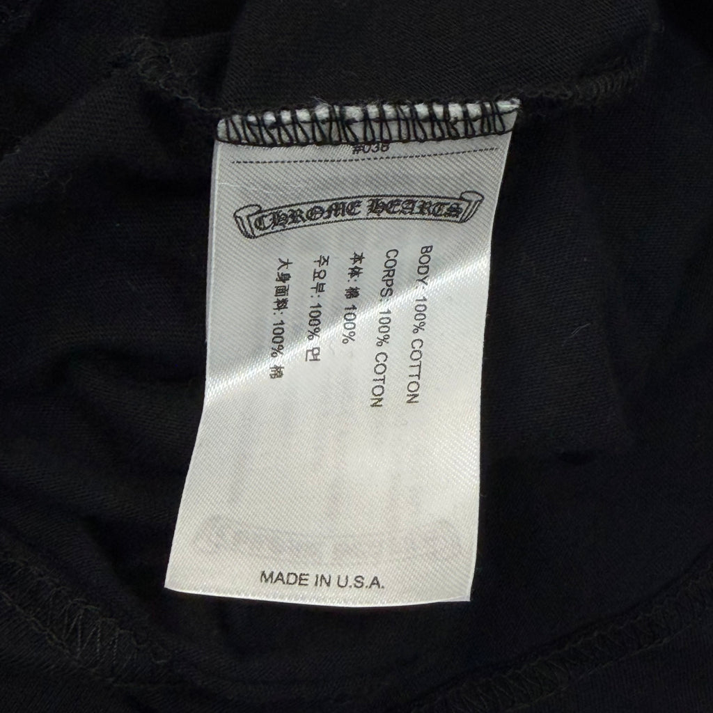 Chrome Hearts White Neck Logo L/S Tee Black XL
