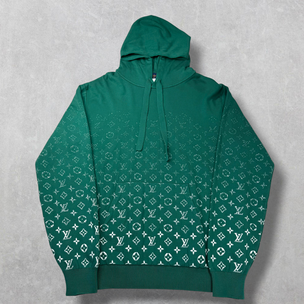 Louis Vuitton Monogram Gradient Hoodie Green L