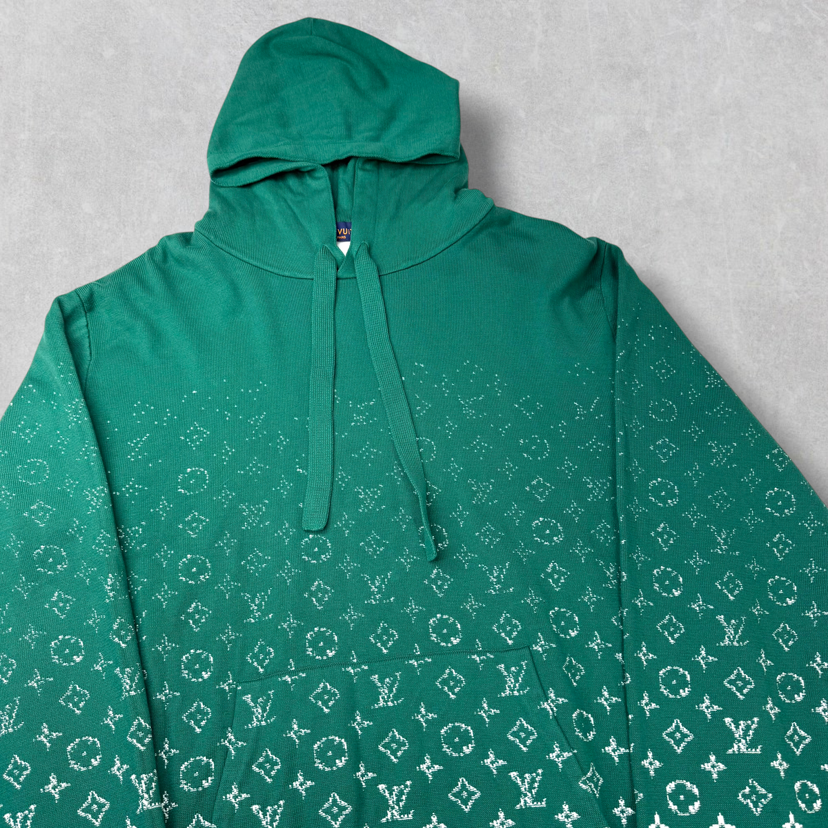 Louis Vuitton Monogram Gradient Hoodie Green L