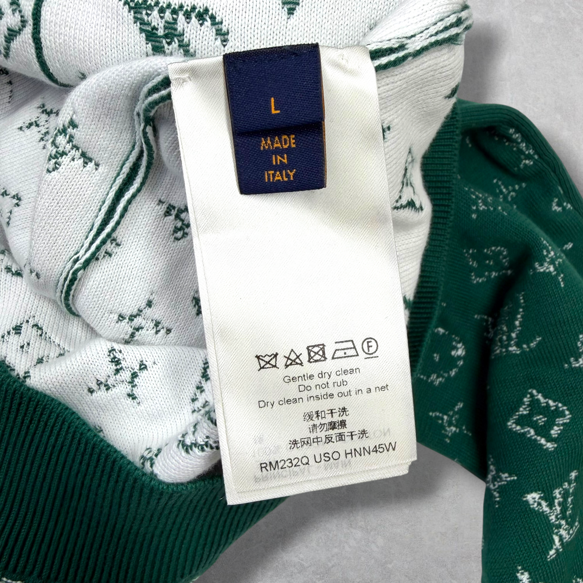 Louis Vuitton Monogram Gradient Hoodie Green L